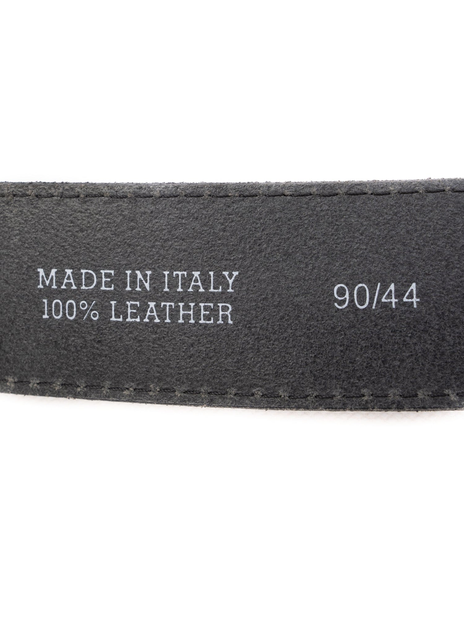 Frankie Morello Black Leather Belt with Ornate Metal Buckle