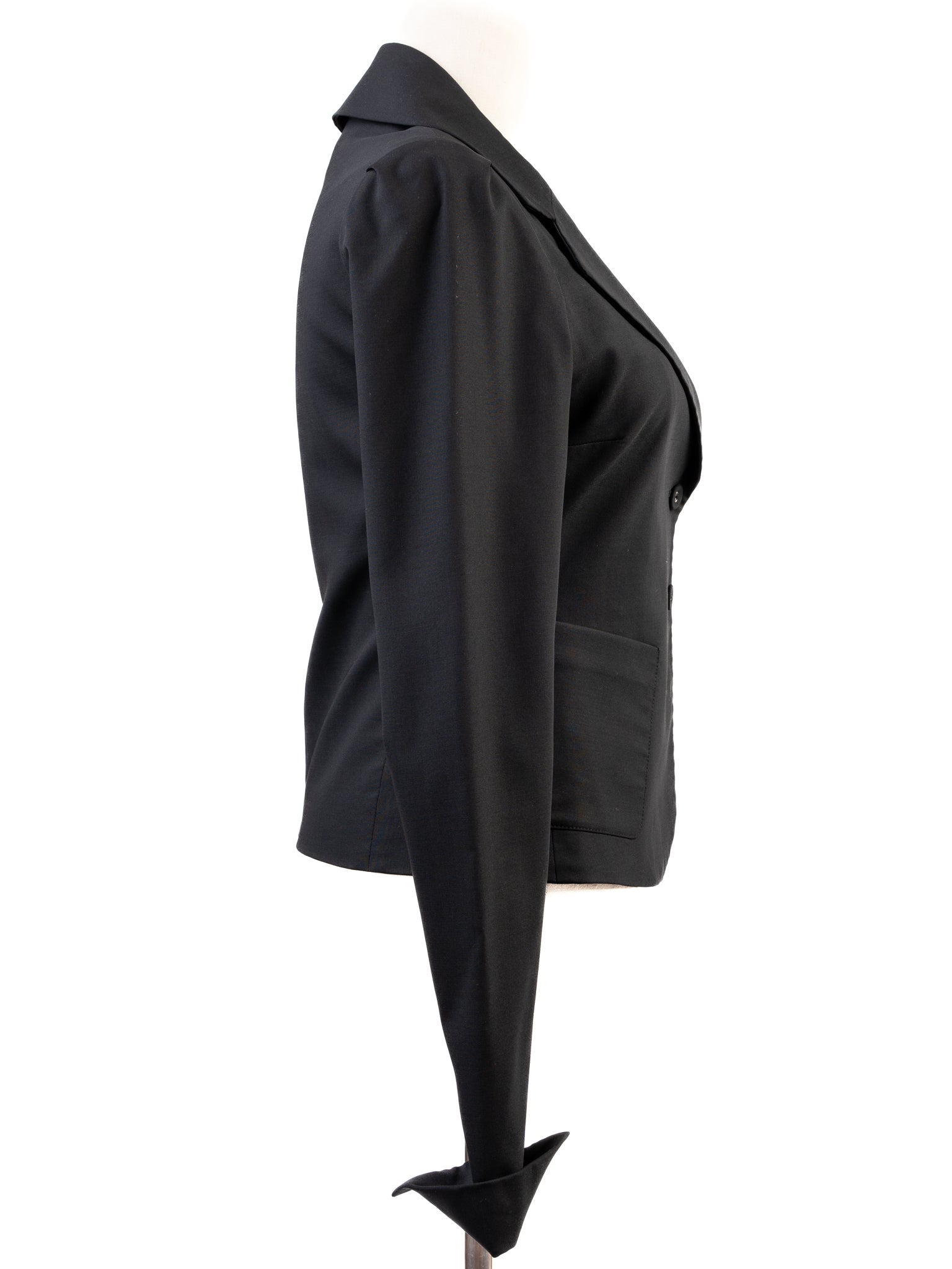 Excellent Patrizia Pepe Black Wool Blazer Size M Women