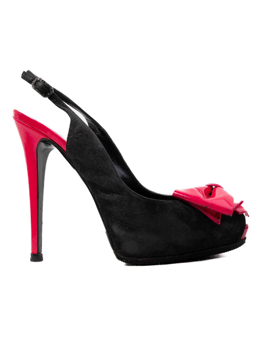 Good Nando Muzi High-Heeled Slingback Shoes Size 38 Combined Color