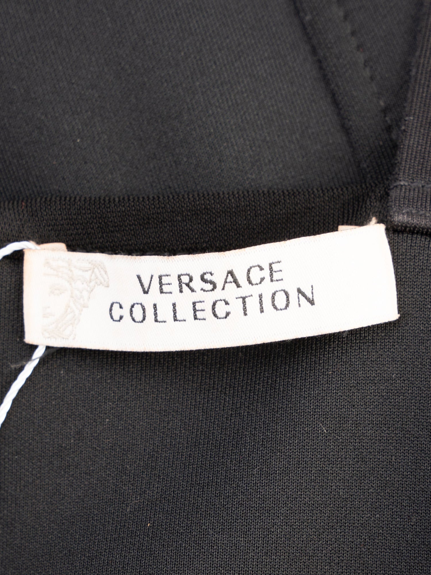 Excellent Versace Black Dress Size L Polyester with Straps