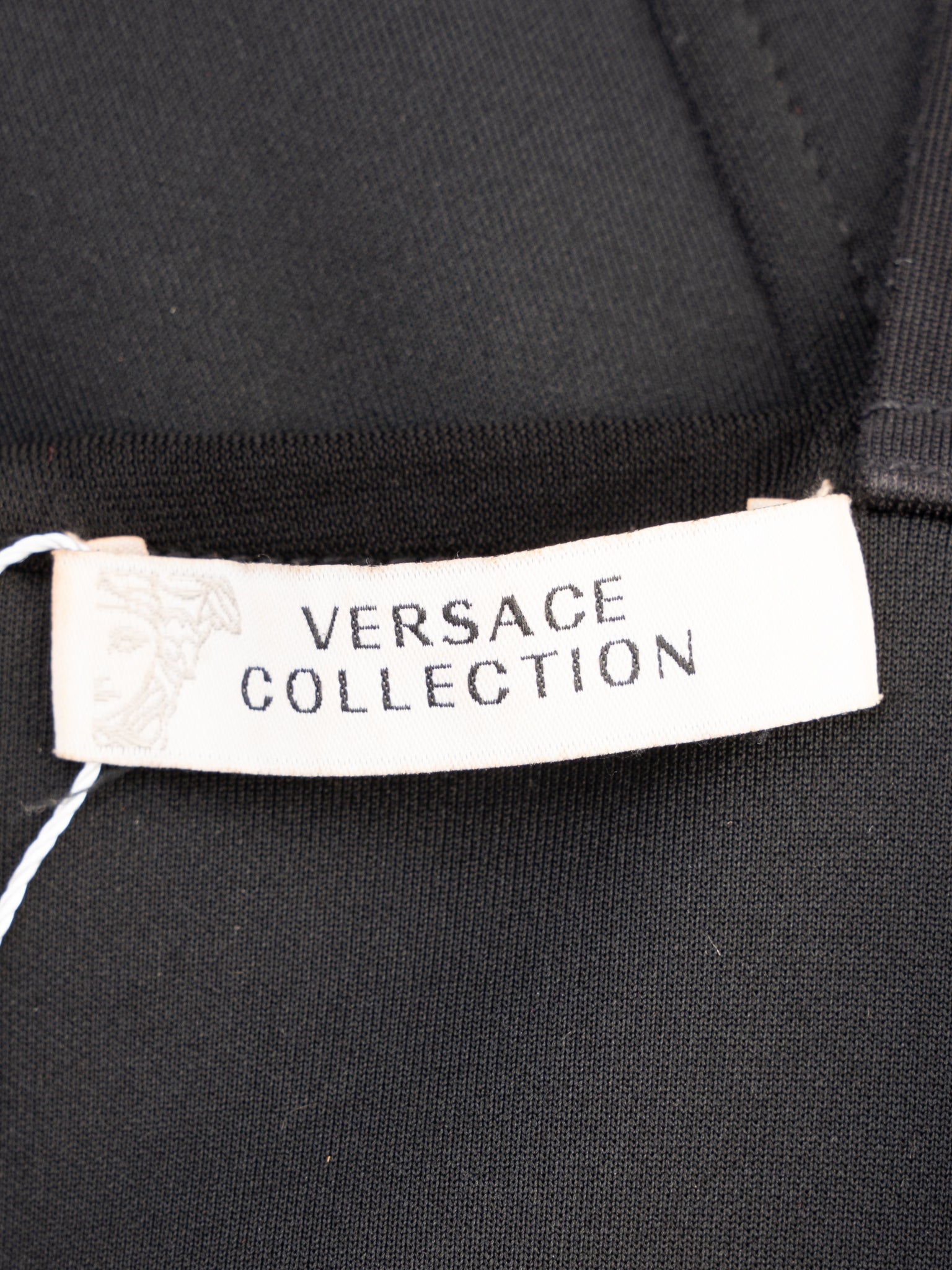 Excellent Versace Black Dress Size L Polyester with Straps