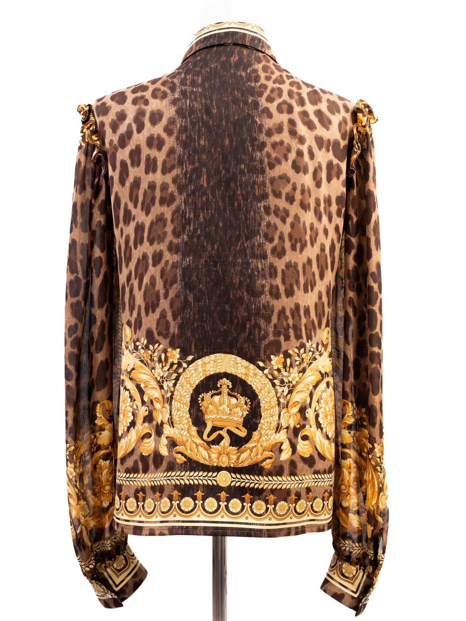 Excellent Versace WomenÕs Long-Sleeve Blouse Silk Size L Combined