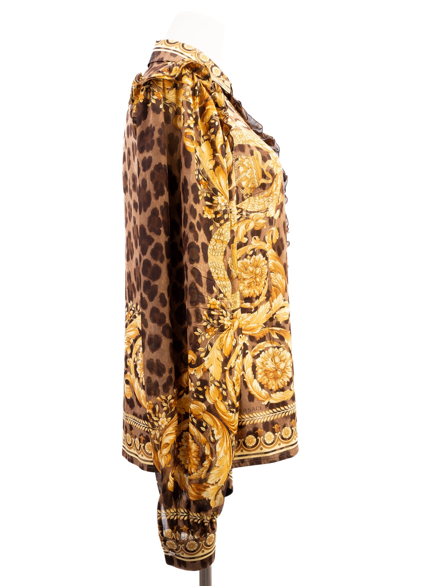 Excellent Versace Women’s Long-Sleeve Blouse Silk Size L Combined