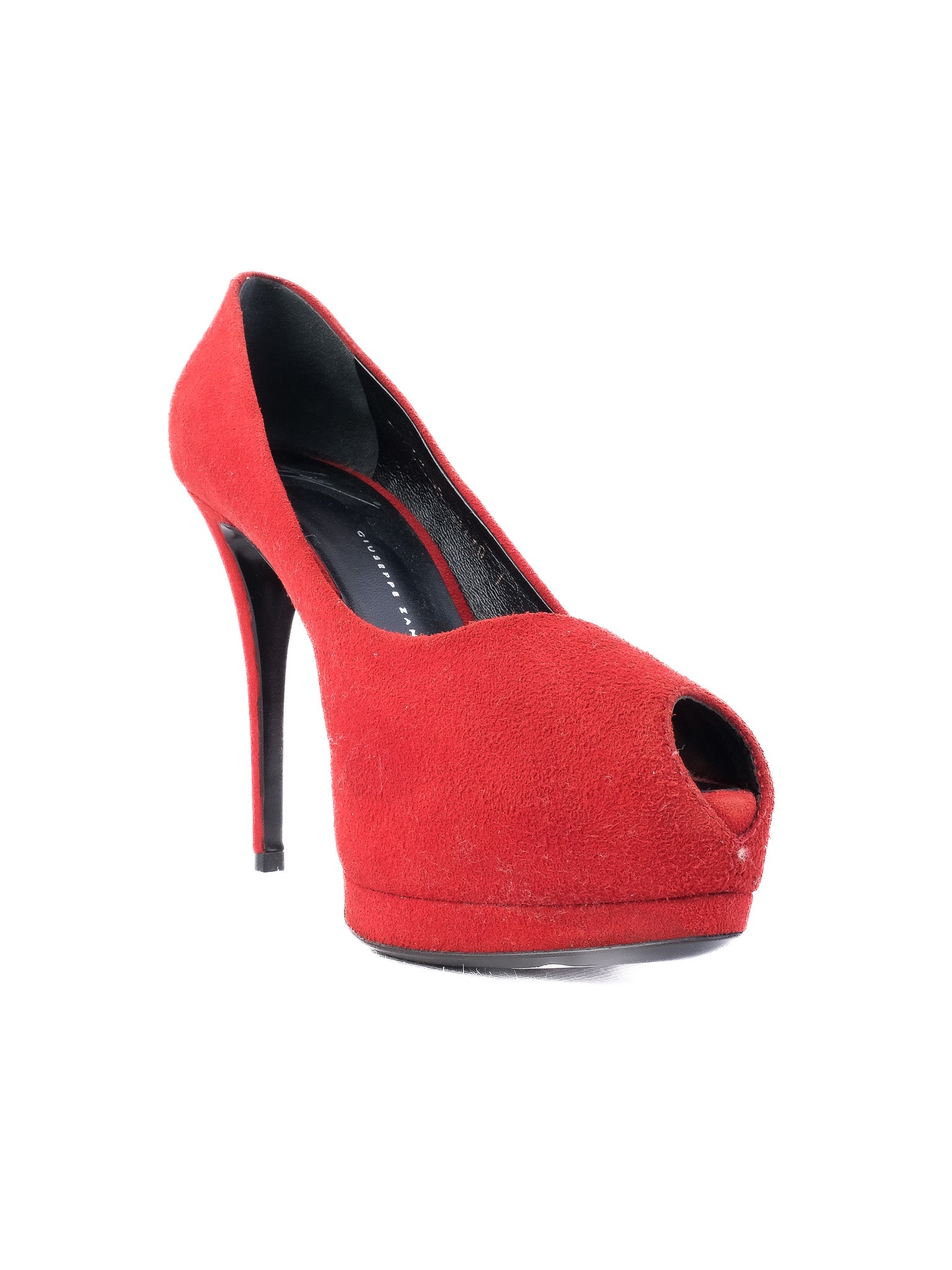 Excellent Giuseppe Zanotti Red Leather High-Heeled Shoes Size 37