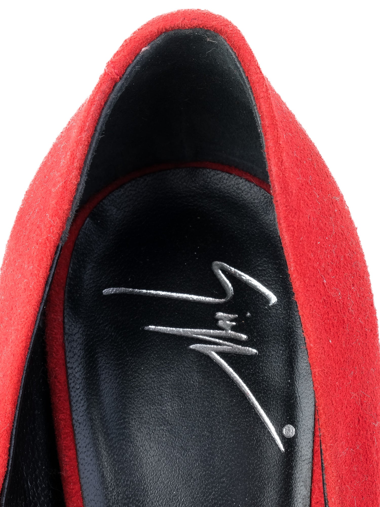 Excellent Giuseppe Zanotti Red Leather High-Heeled Shoes Size 37