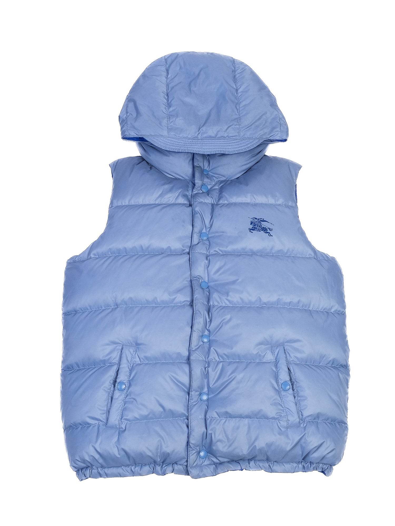 Excellent Burberry Blue Puffer Vest for Kids Size 14