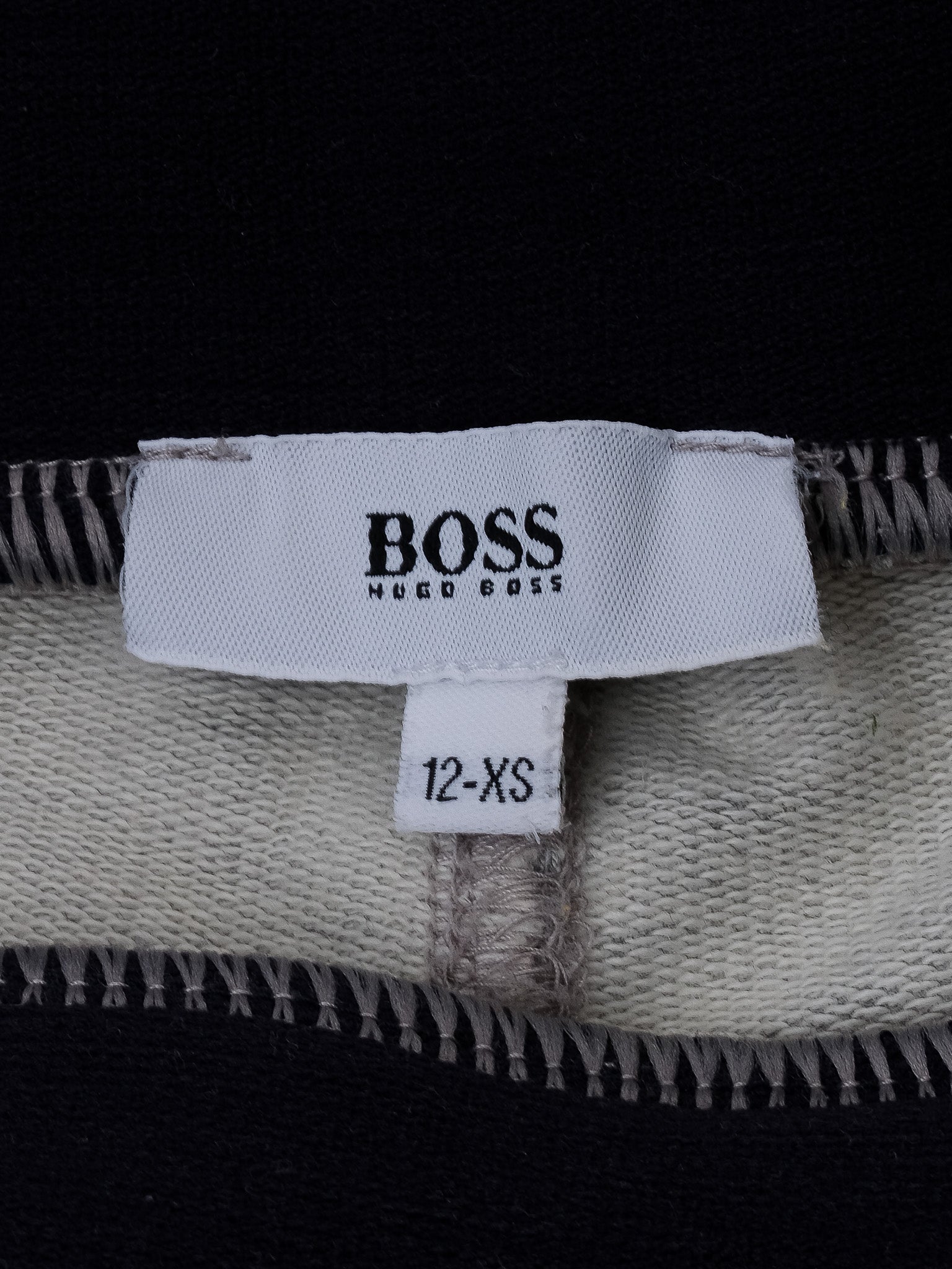 Excellent Hugo Boss Gray Cotton Hoodie & Jogger Set Size 12 for Kids