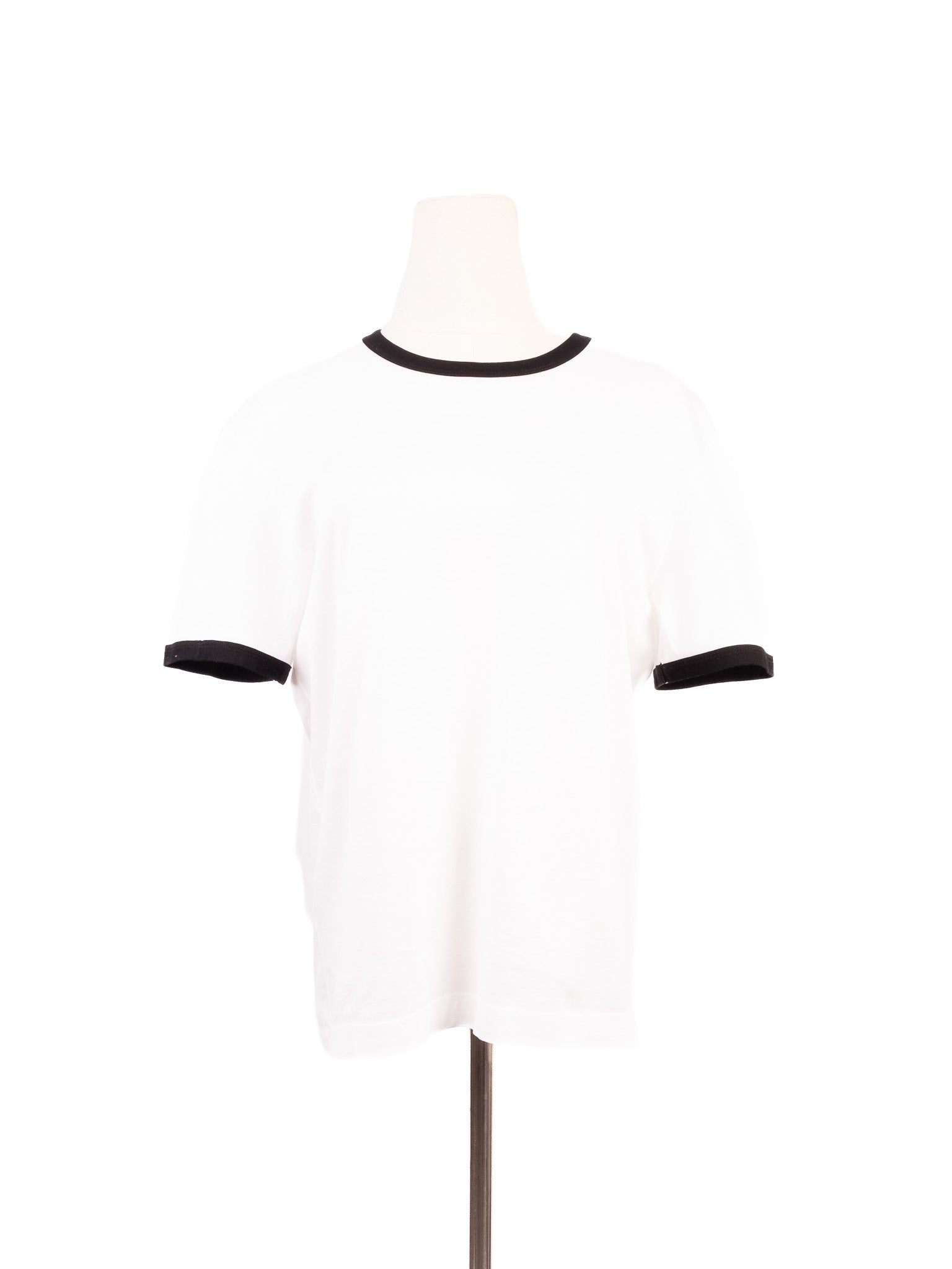 Excellent Dolce Gabbana White T-Shirt with Black Trim Size N/A