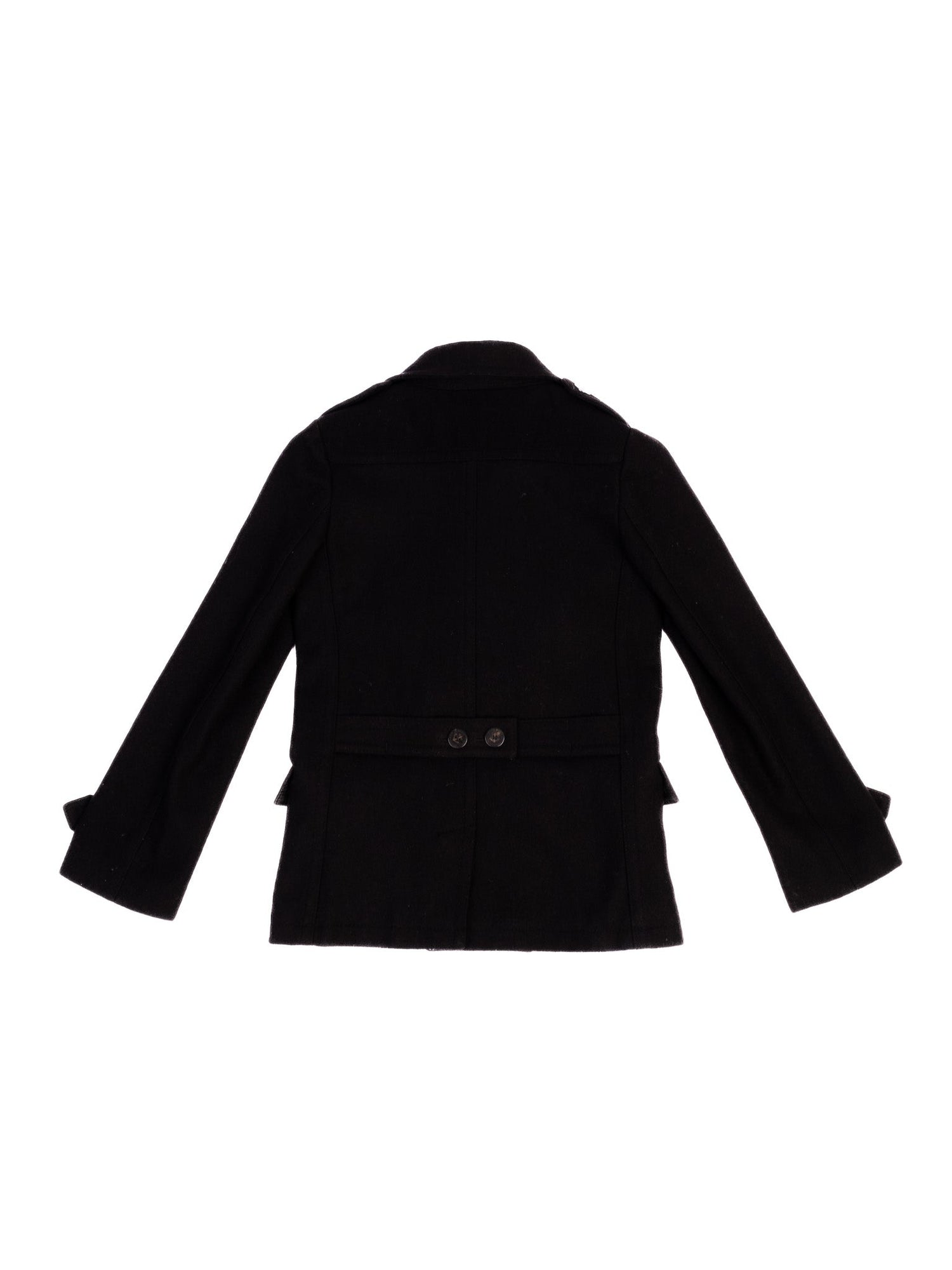 Excellent Burberry Black Wool Peacoat for Kids, Size 10