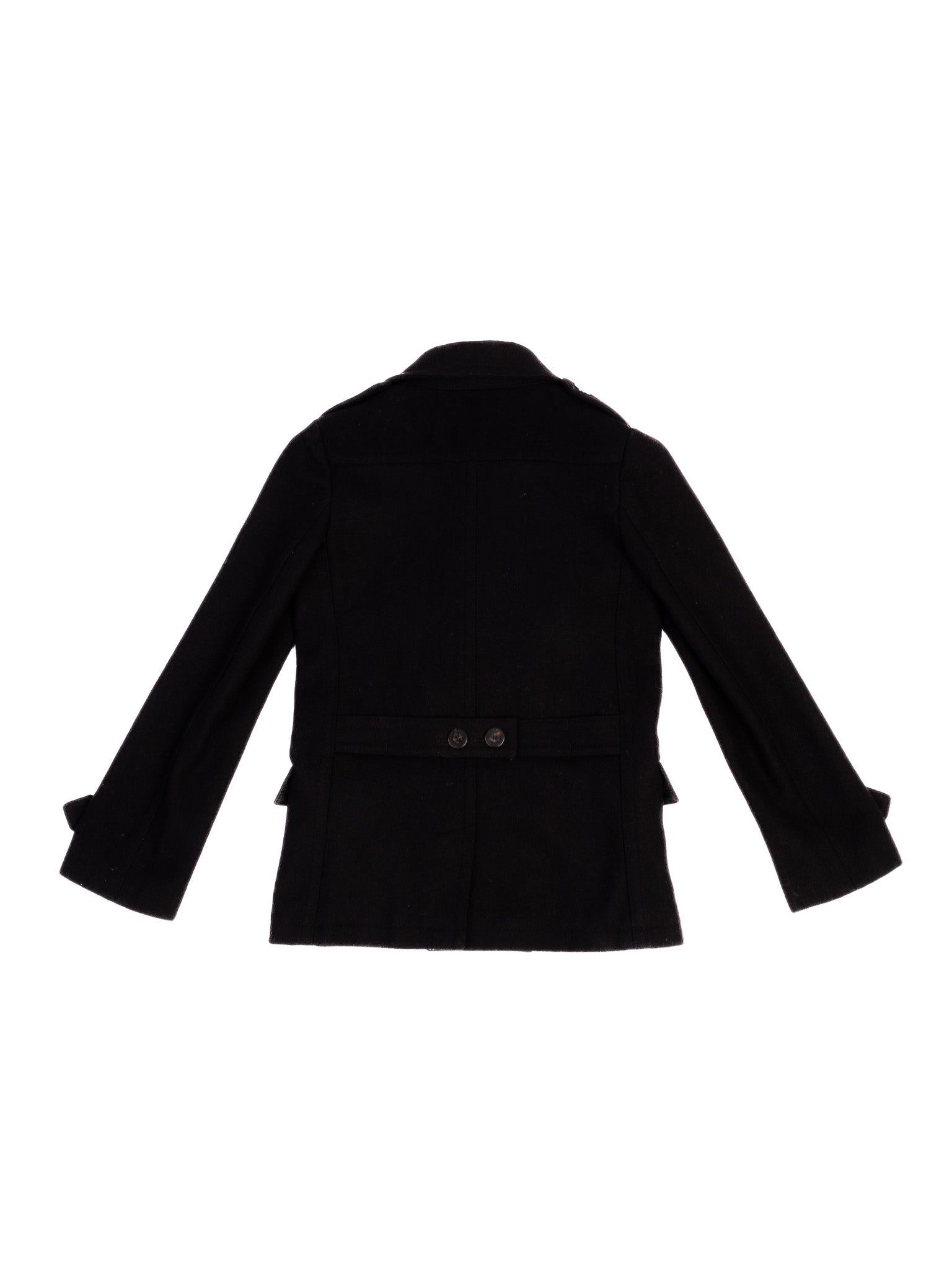 Excellent Burberry Black Wool Peacoat for Kids, Size 10