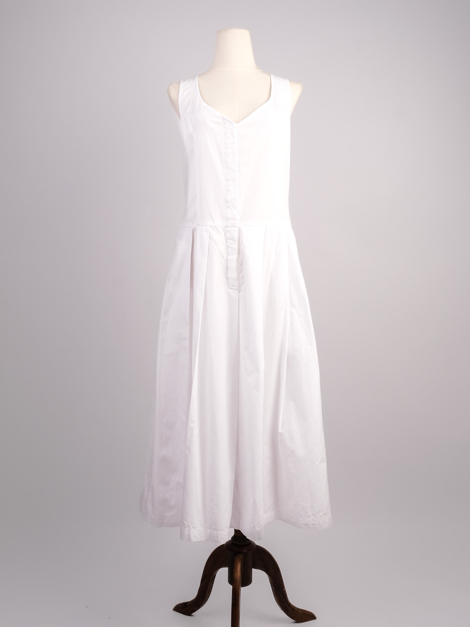 Excellent Comme des Garcons White Cotton Sleeveless Dress