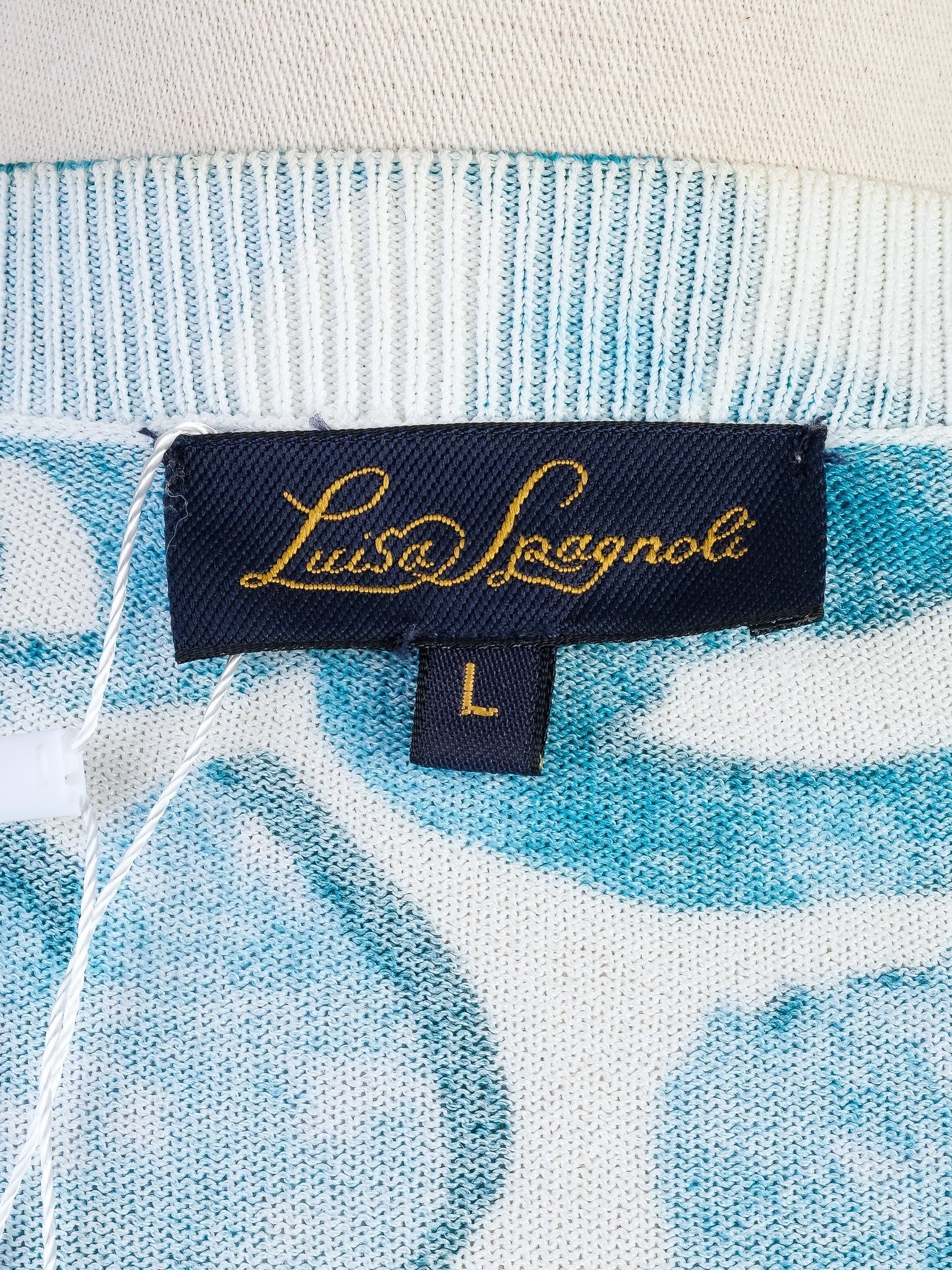 Excellent Luisa Spagnoli Blue Floral Cardigan Women&