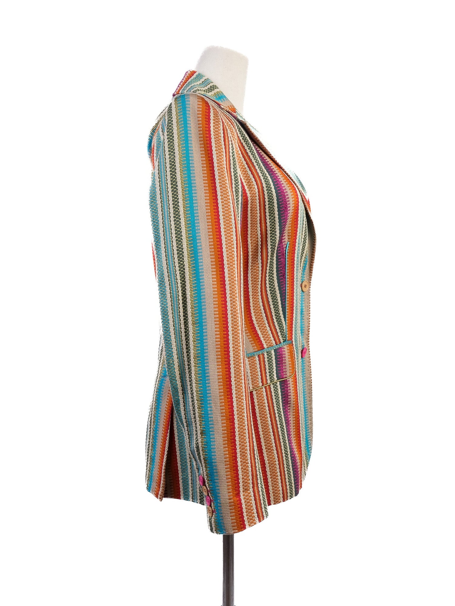 Etro Striped Blazer Excellent Condition Viscose Combined Color Women