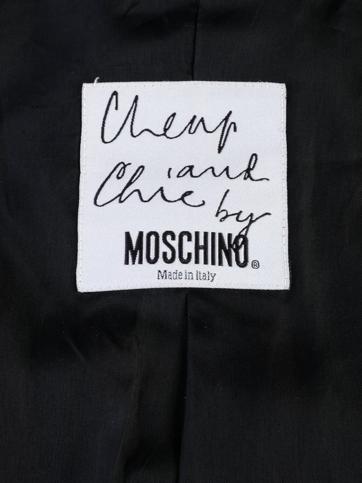 Excellent Moschino Black Blazer with Floral Embroidery Women’s Size