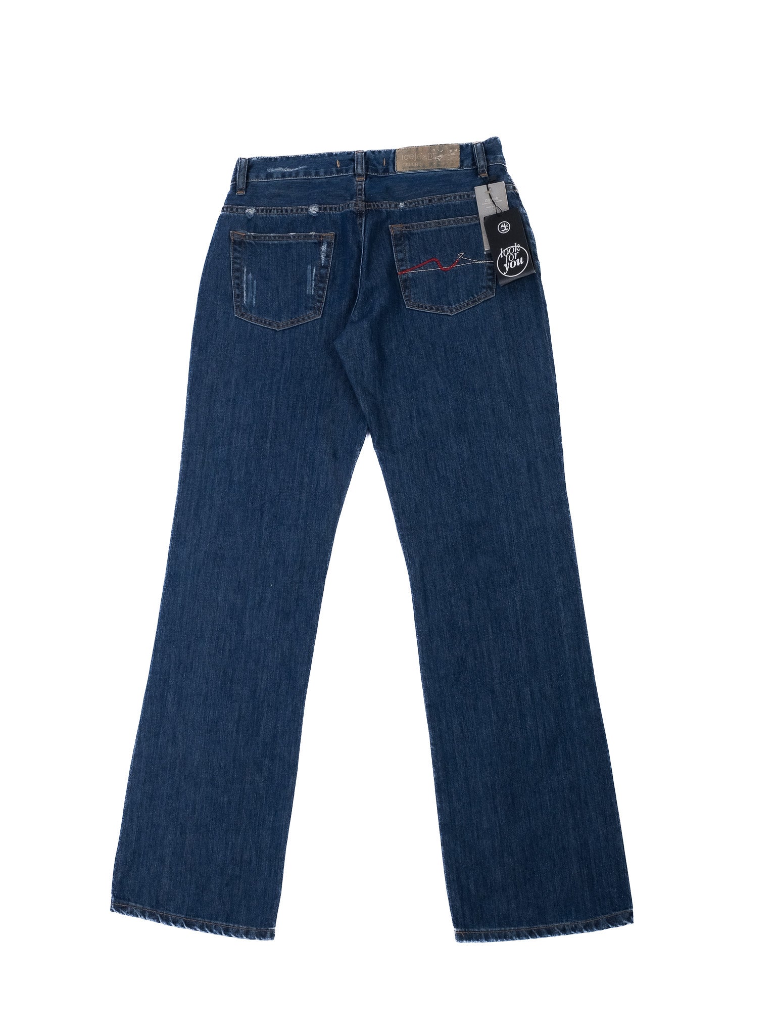 Excellent Iceberg Blue Denim Jeans with Patchwork Design WomenÕs Size