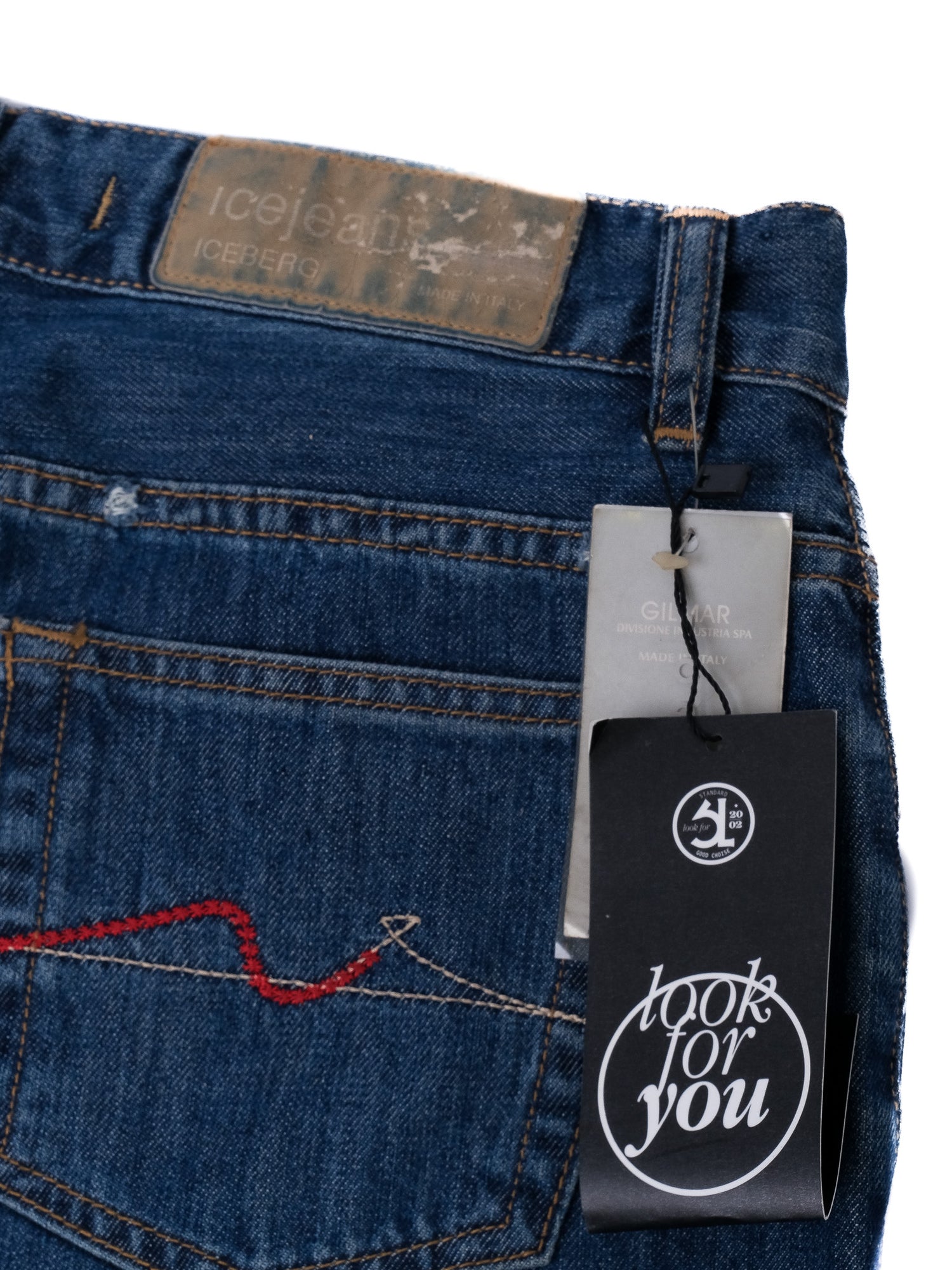 Excellent Iceberg Blue Denim Jeans with Patchwork Design WomenÕs Size