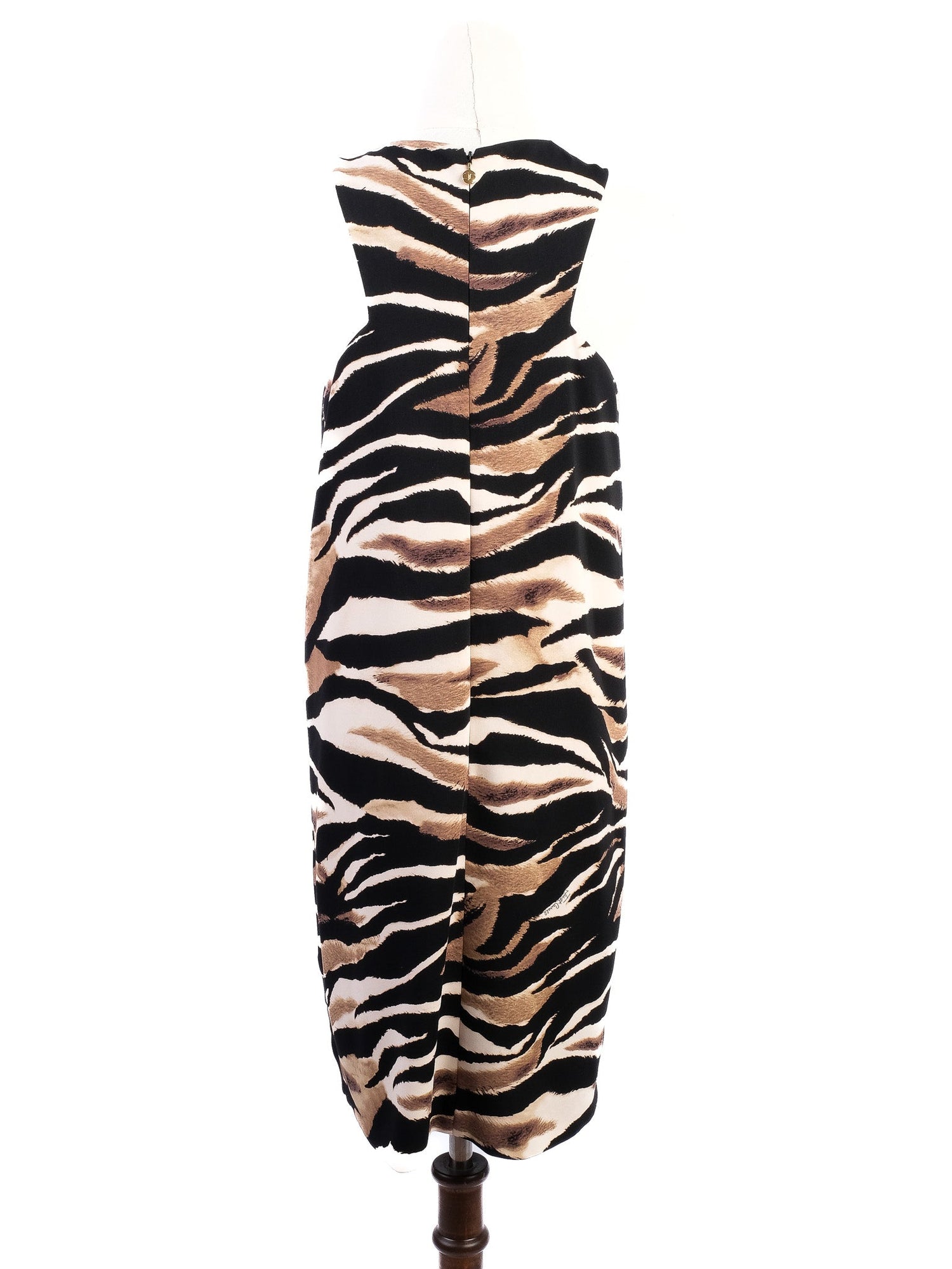 Excellent Just Cavalli Sleeveless Zebra Print Dress Size L