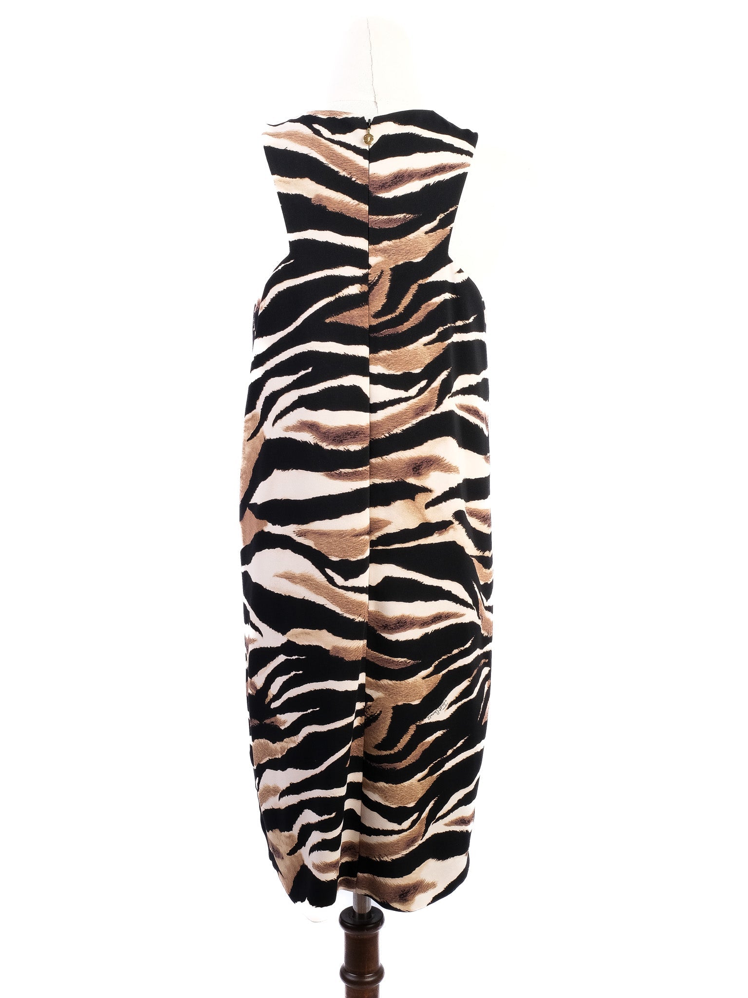 Excellent Just Cavalli Sleeveless Zebra Print Dress Size L