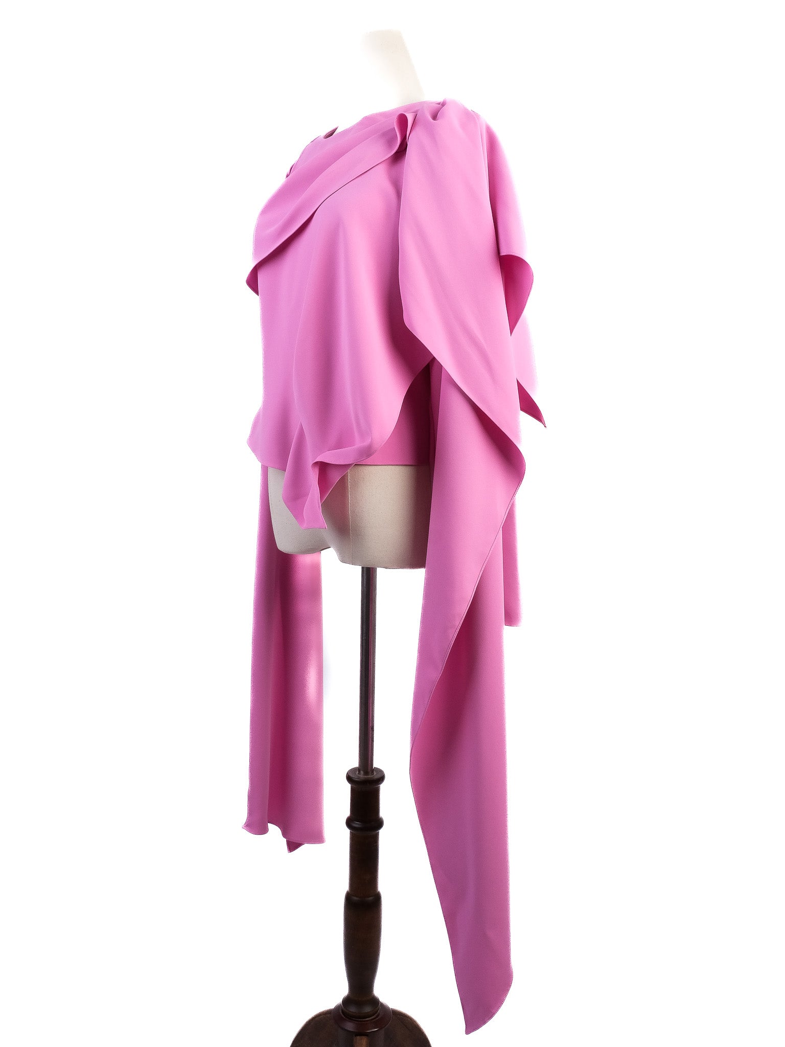 NEW A.W.A.K.E Pink Draped Blouse Women Polyester Size N/A