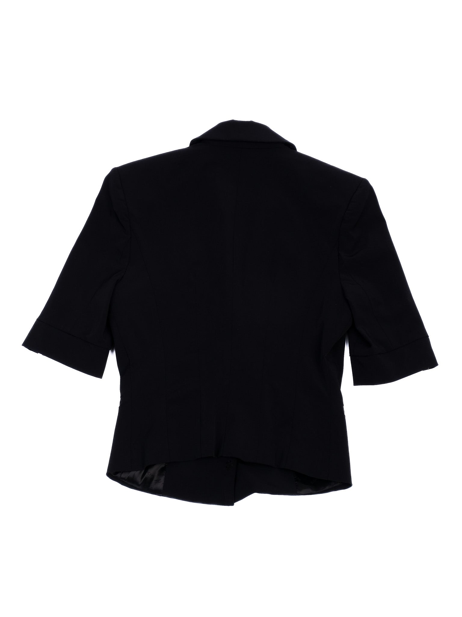 Excellent Elisabetta Franchi Black Blazer Gold Accents Size M