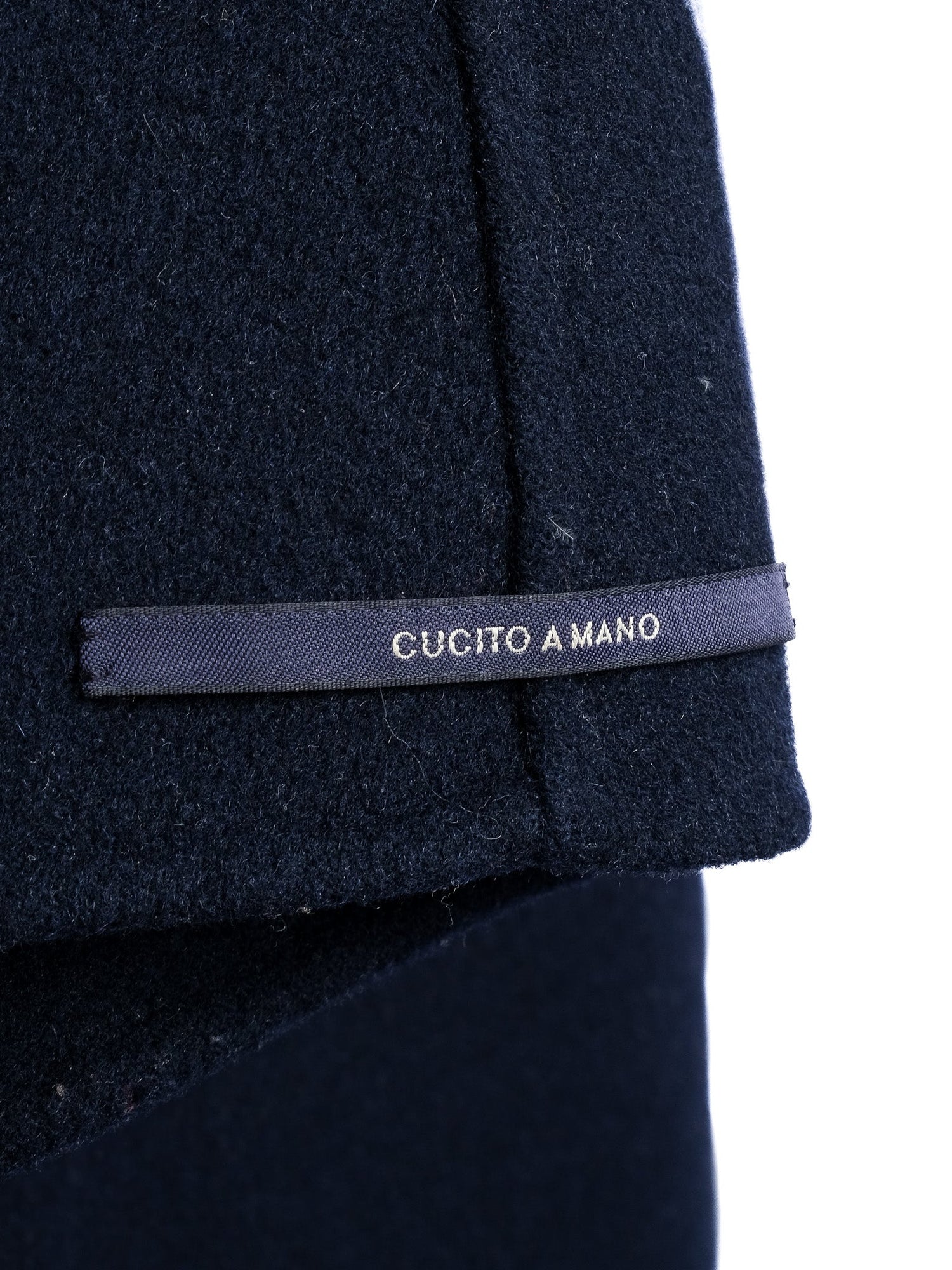 Excellent Max Mara Wool Navy Blue Short-Sleeved Coat Size M