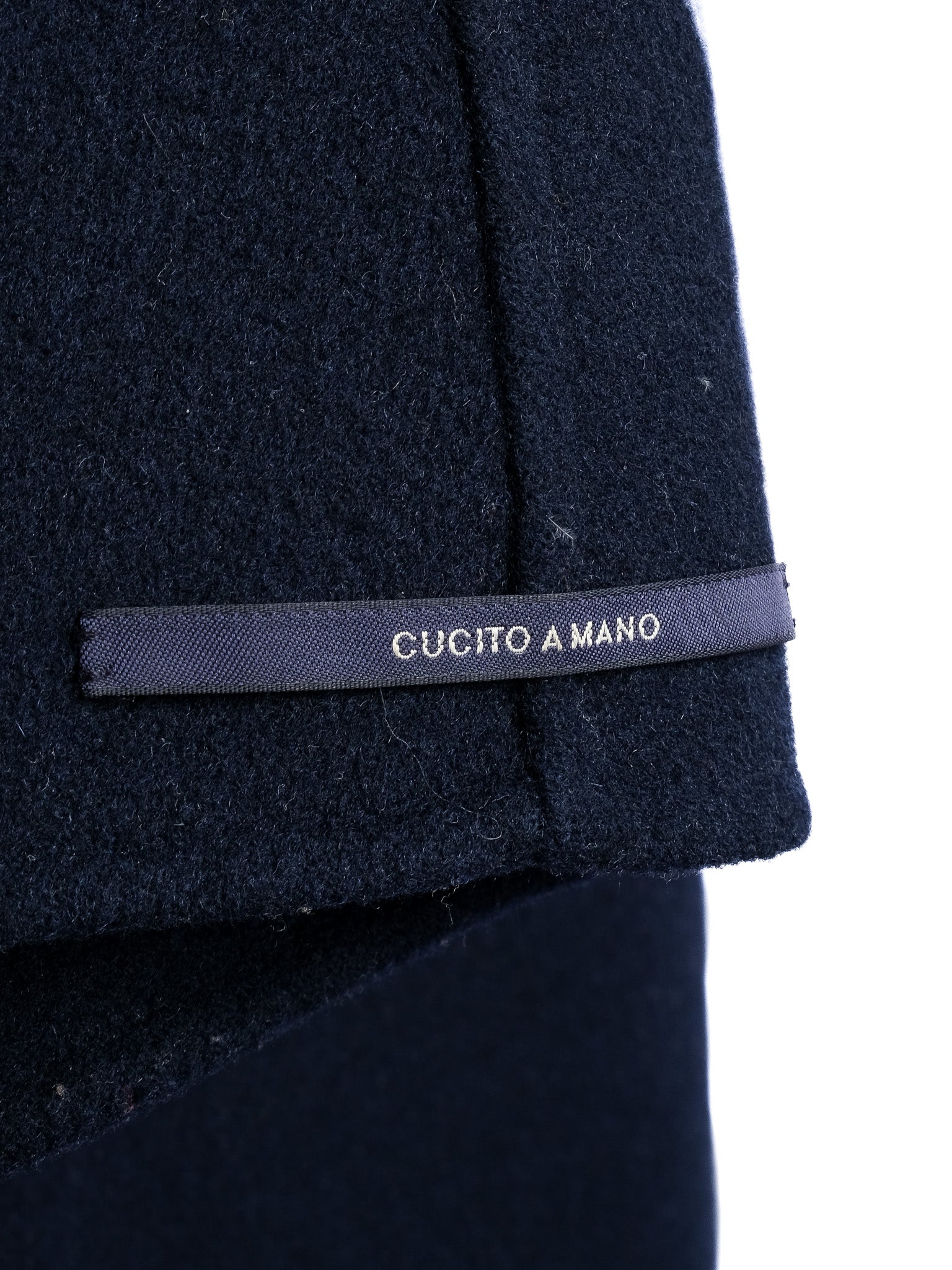 Excellent Max Mara Wool Navy Blue Short-Sleeved Coat Size M