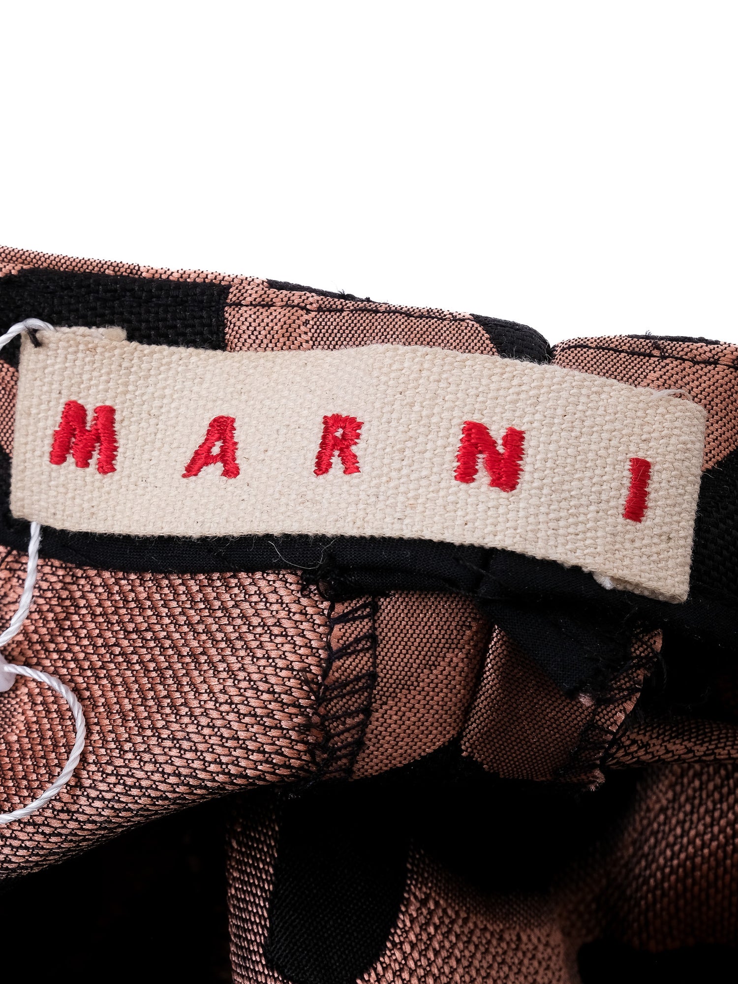 Excellent Marni Black Skirt with Pink Leaf Pattern Size M