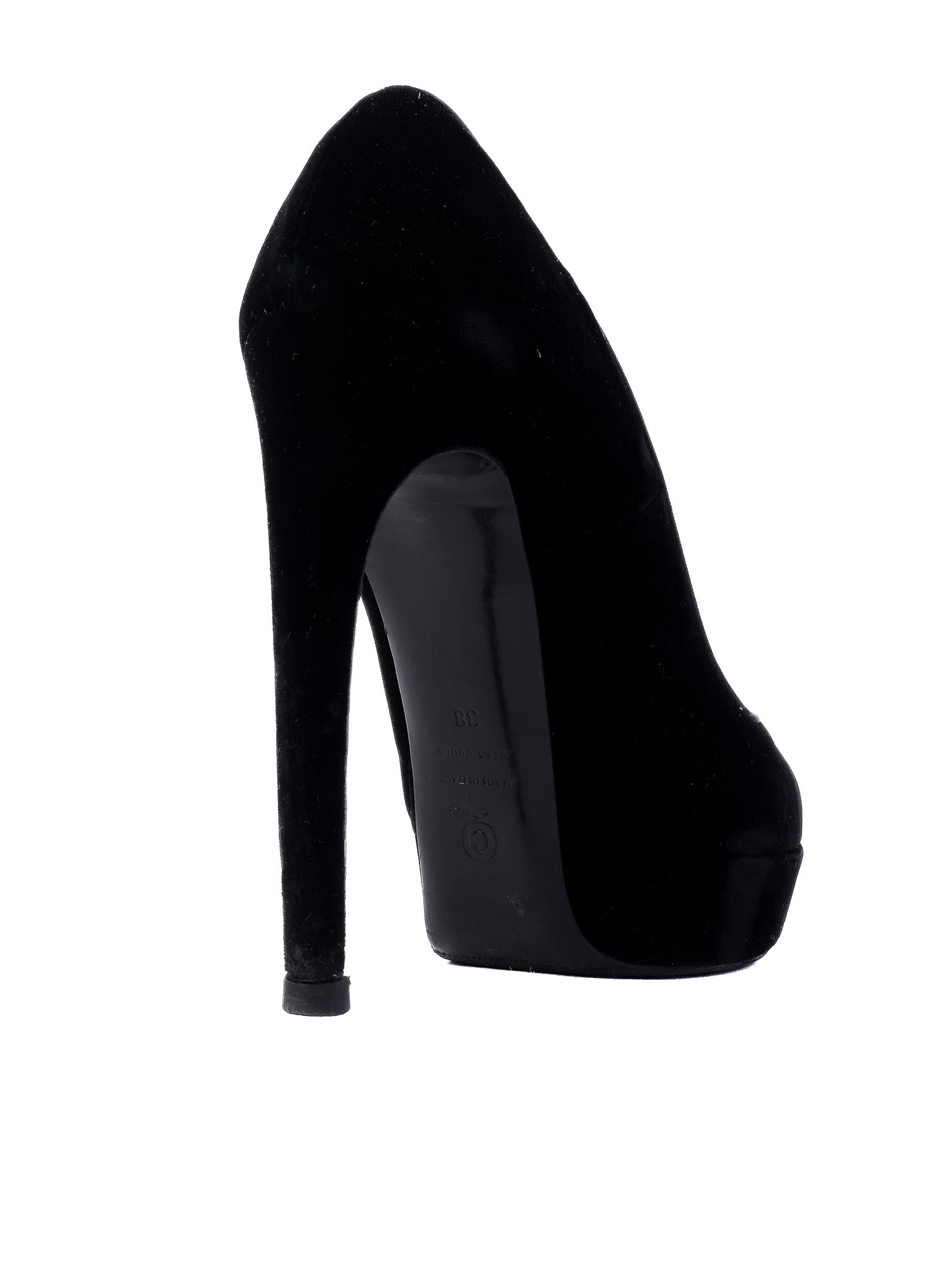 Excellent Alexander McQueen Black Leather Stiletto Pumps Size 38