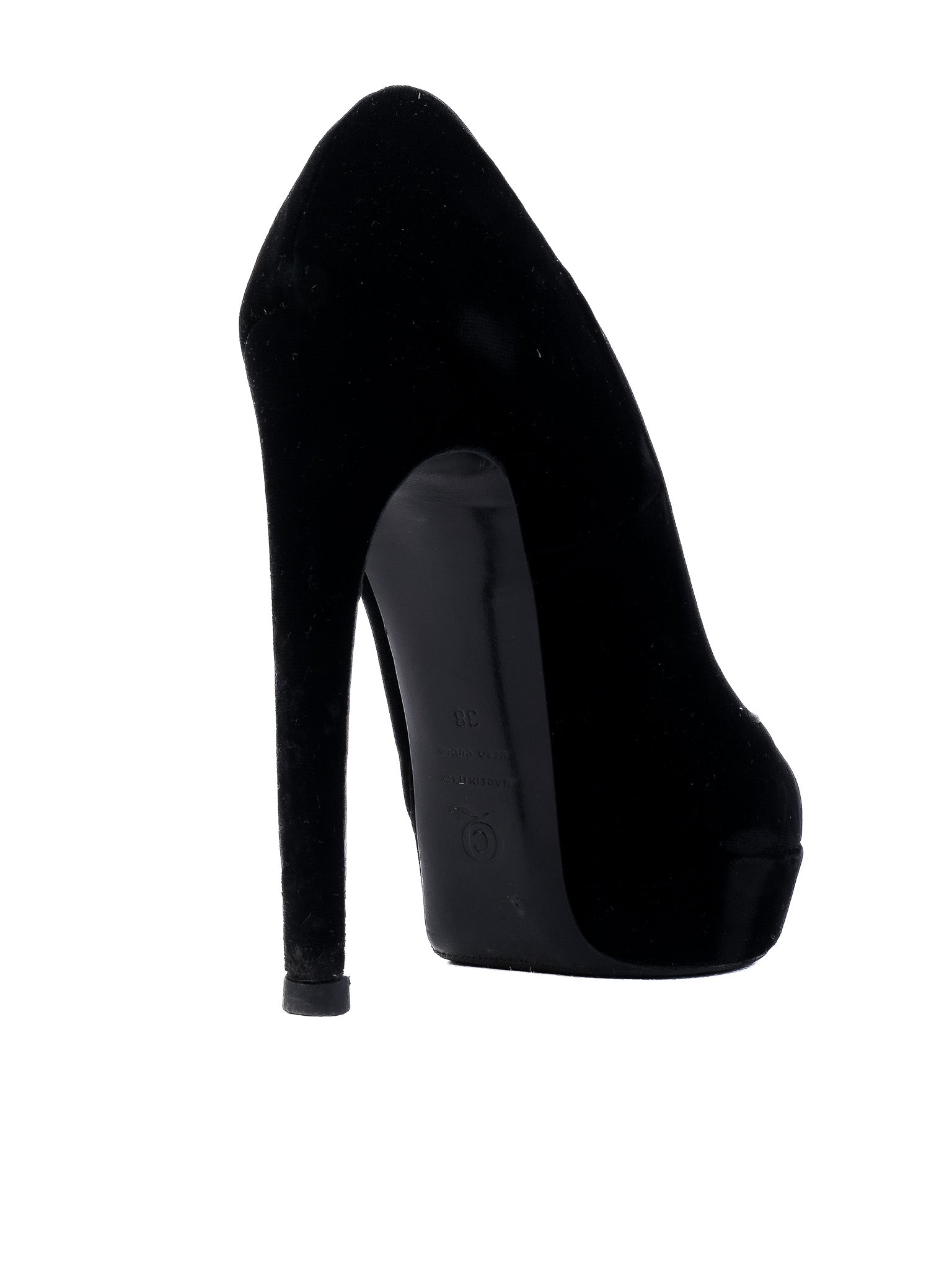 Excellent Alexander McQueen Black Leather Stiletto Pumps Size 38