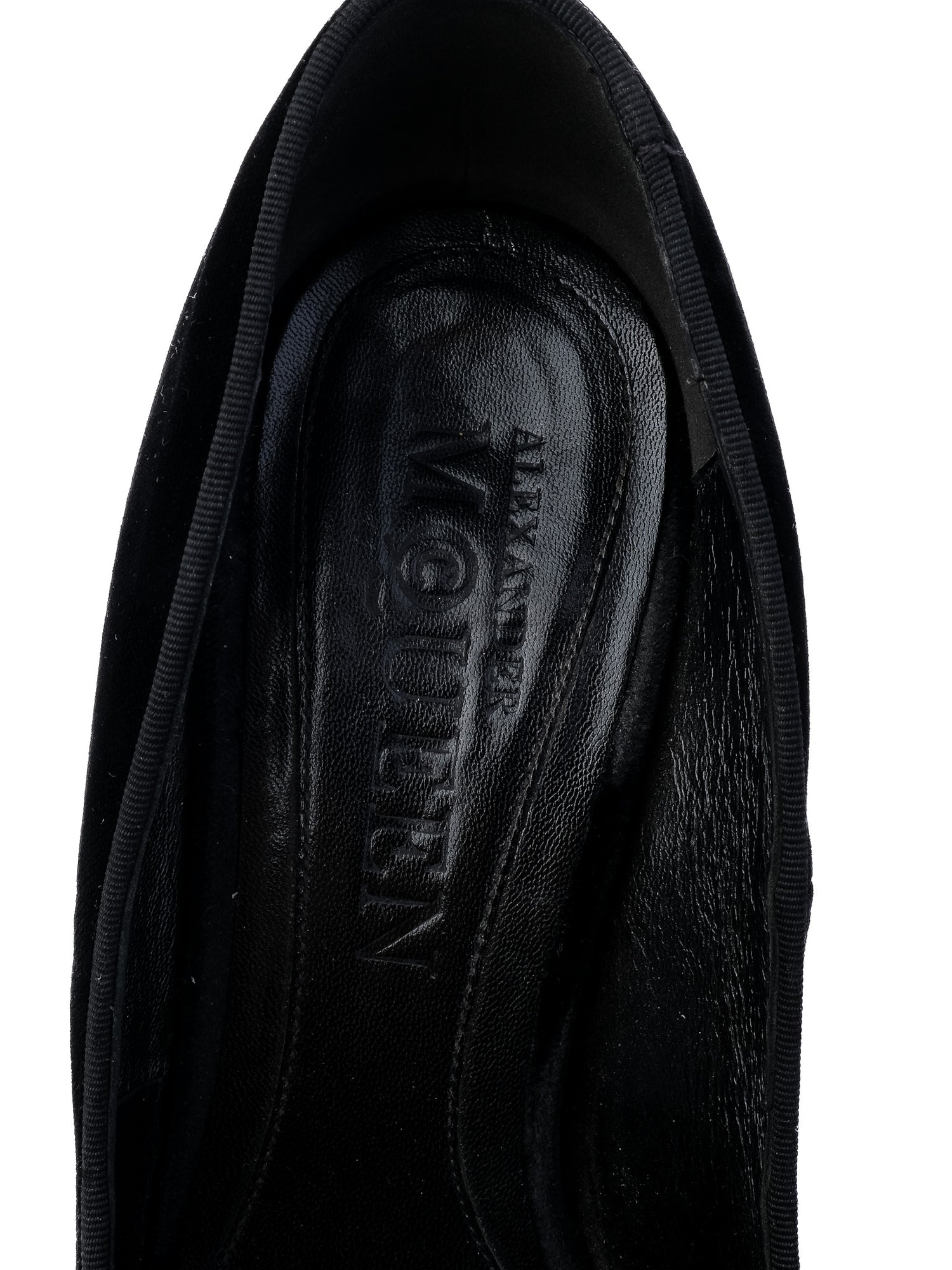 Excellent Alexander McQueen Black Leather Stiletto Pumps Size 38