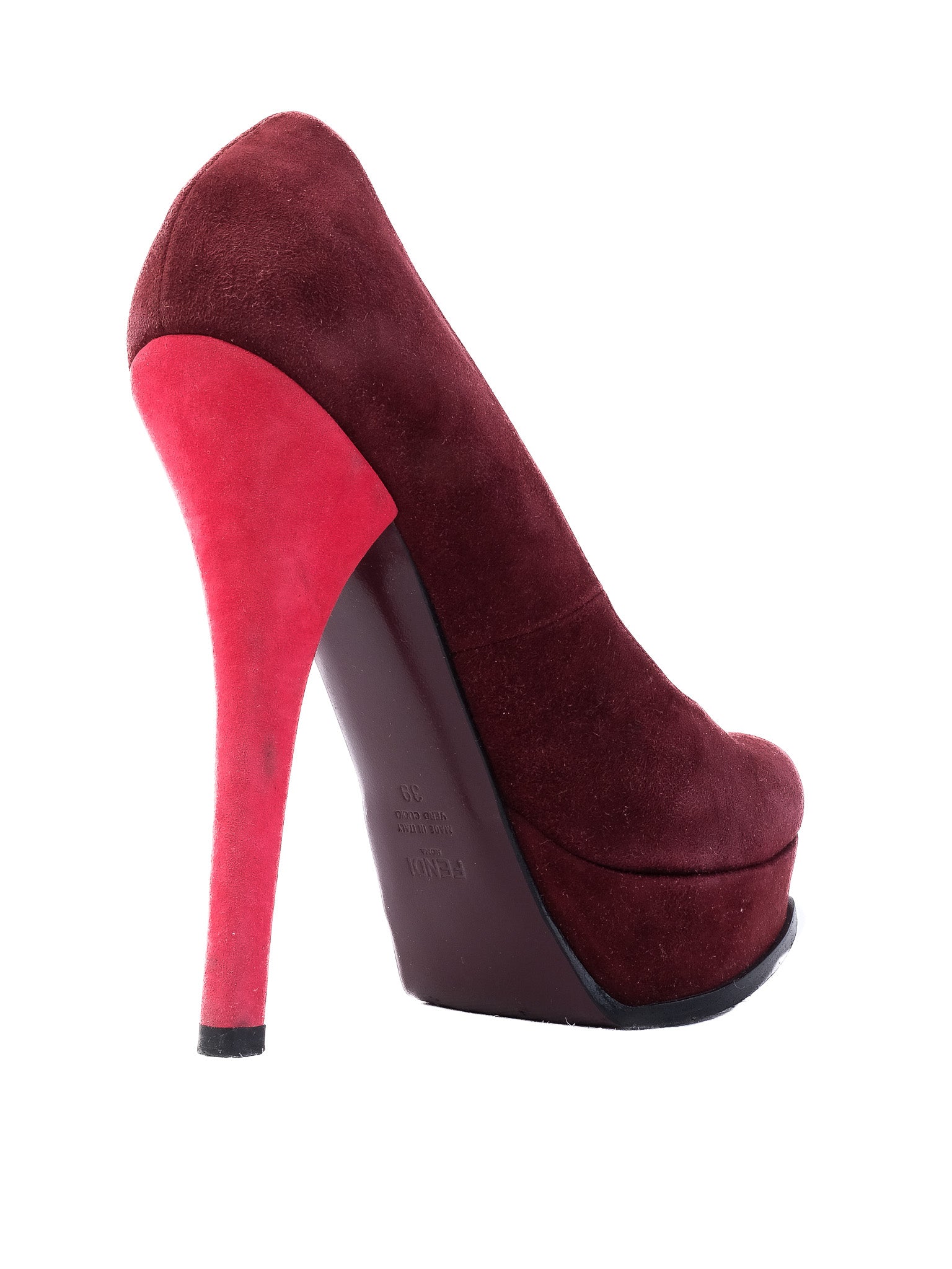 Excellent Prada Purple Suede High-Heel Platform Shoes Size 38.5