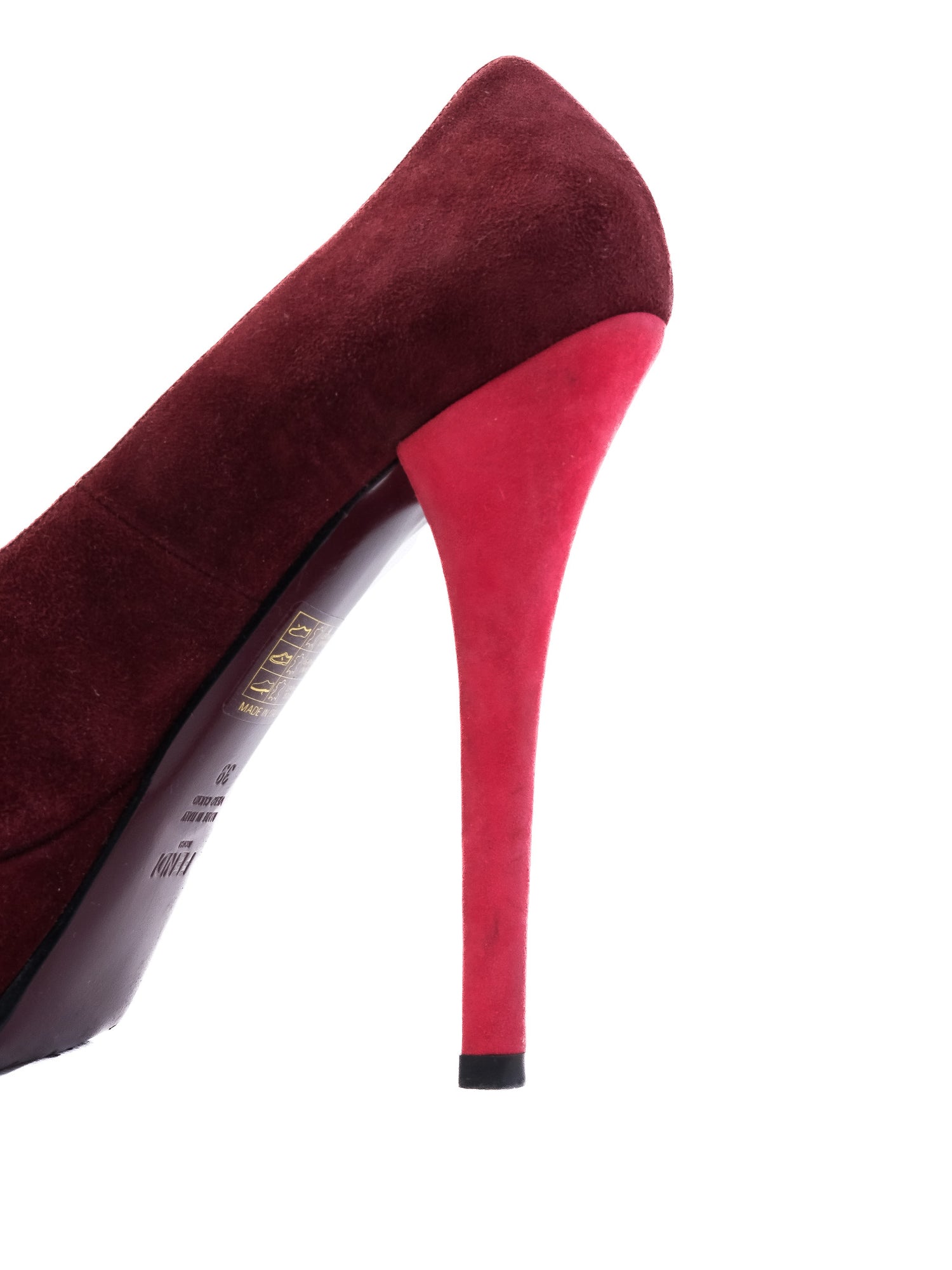 Excellent Prada Purple Suede High-Heel Platform Shoes Size 38.5