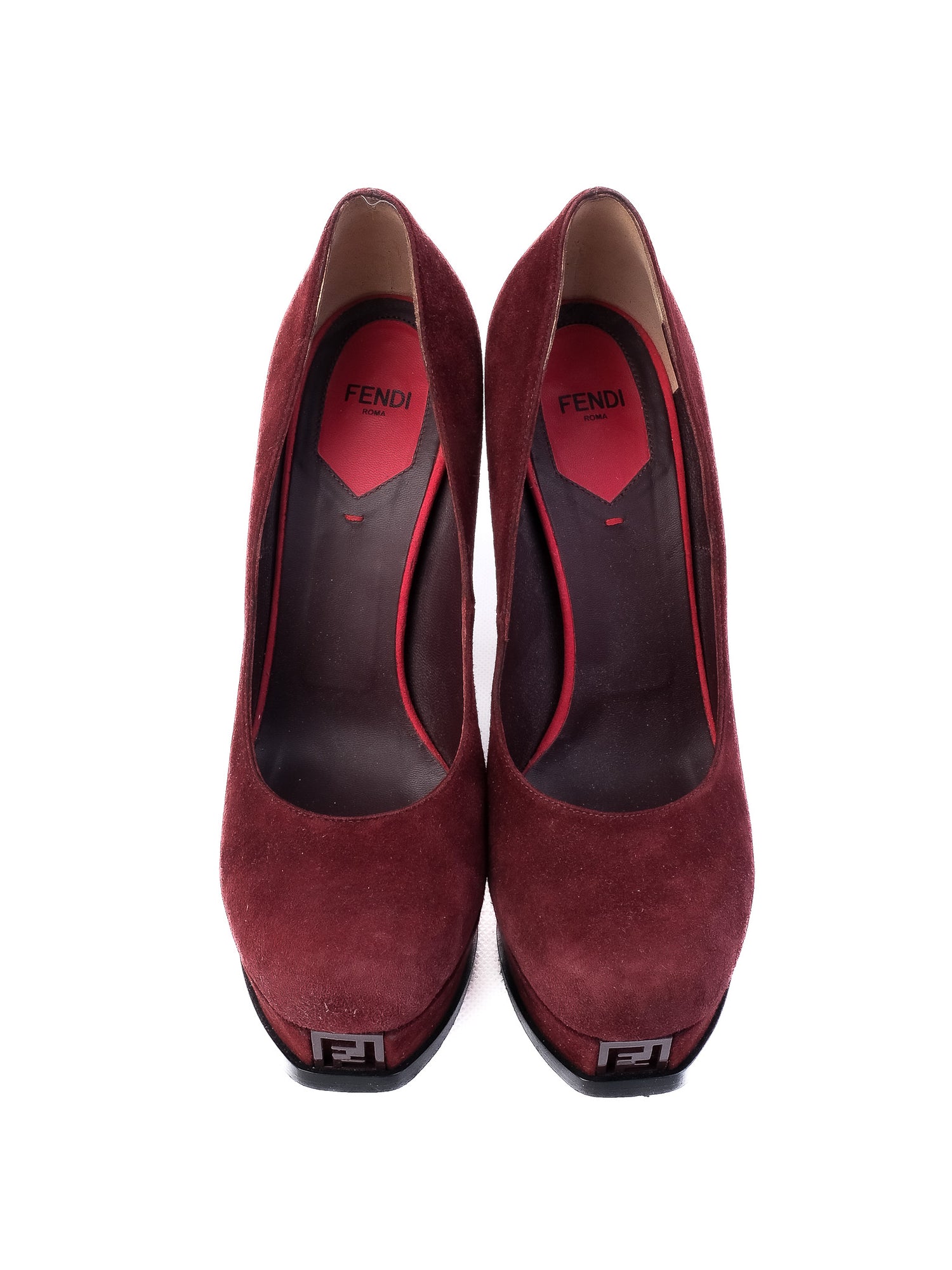 Excellent Prada Purple Suede High-Heel Platform Shoes Size 38.5