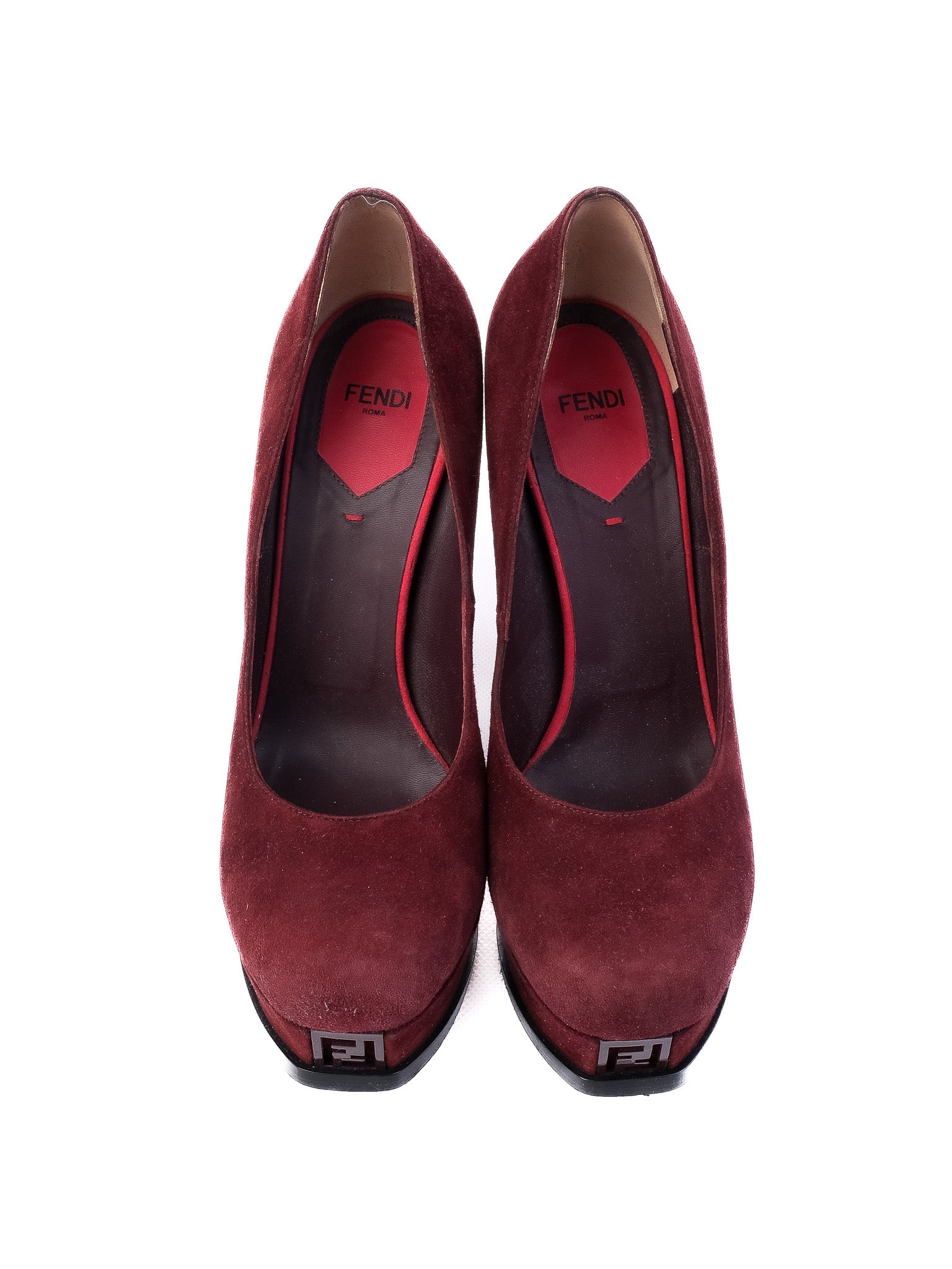 Excellent Prada Purple Suede High-Heel Platform Shoes Size 38.5