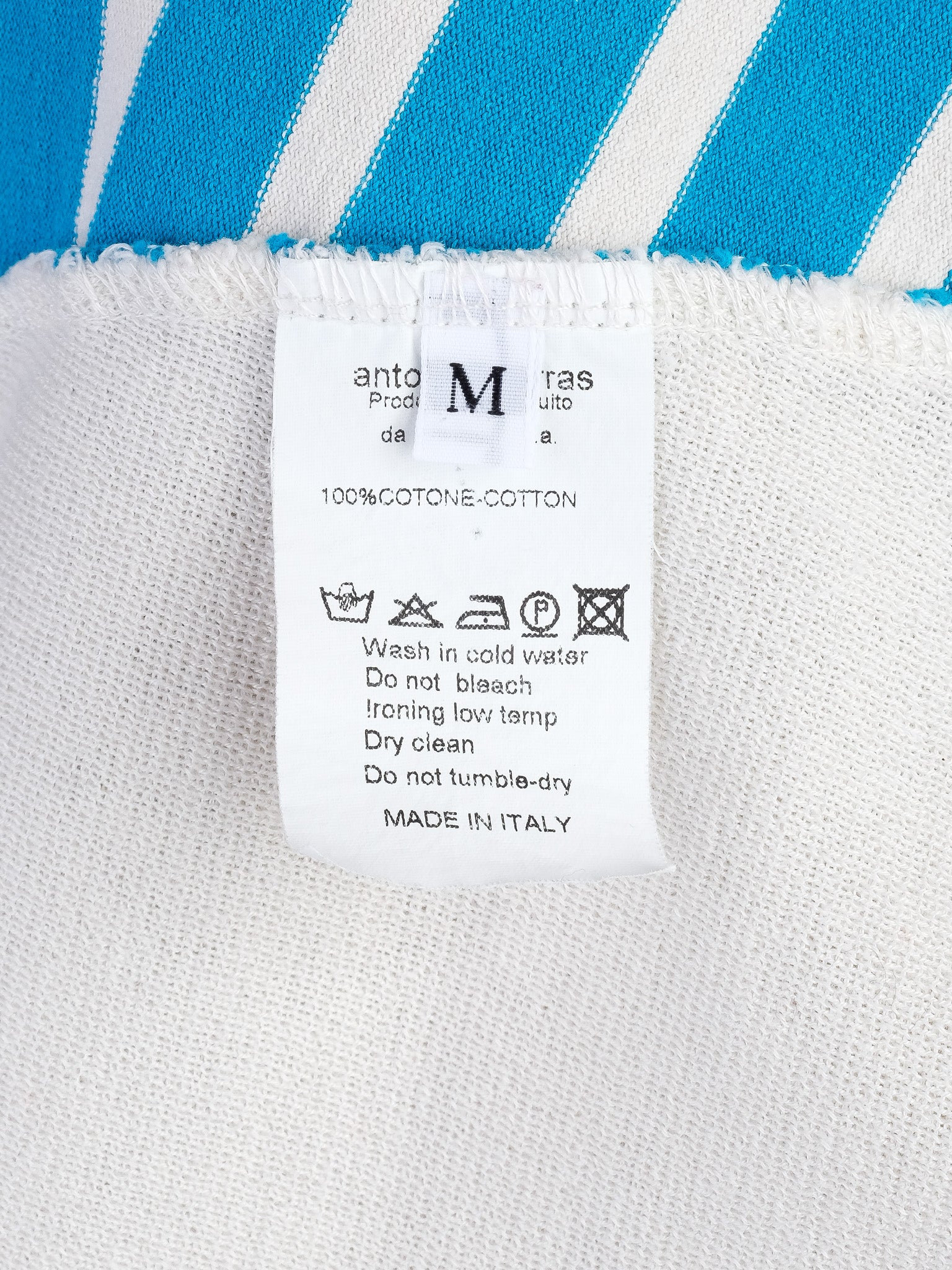 Excellent Antonio Marras Blue and White Striped Cardigan Size M