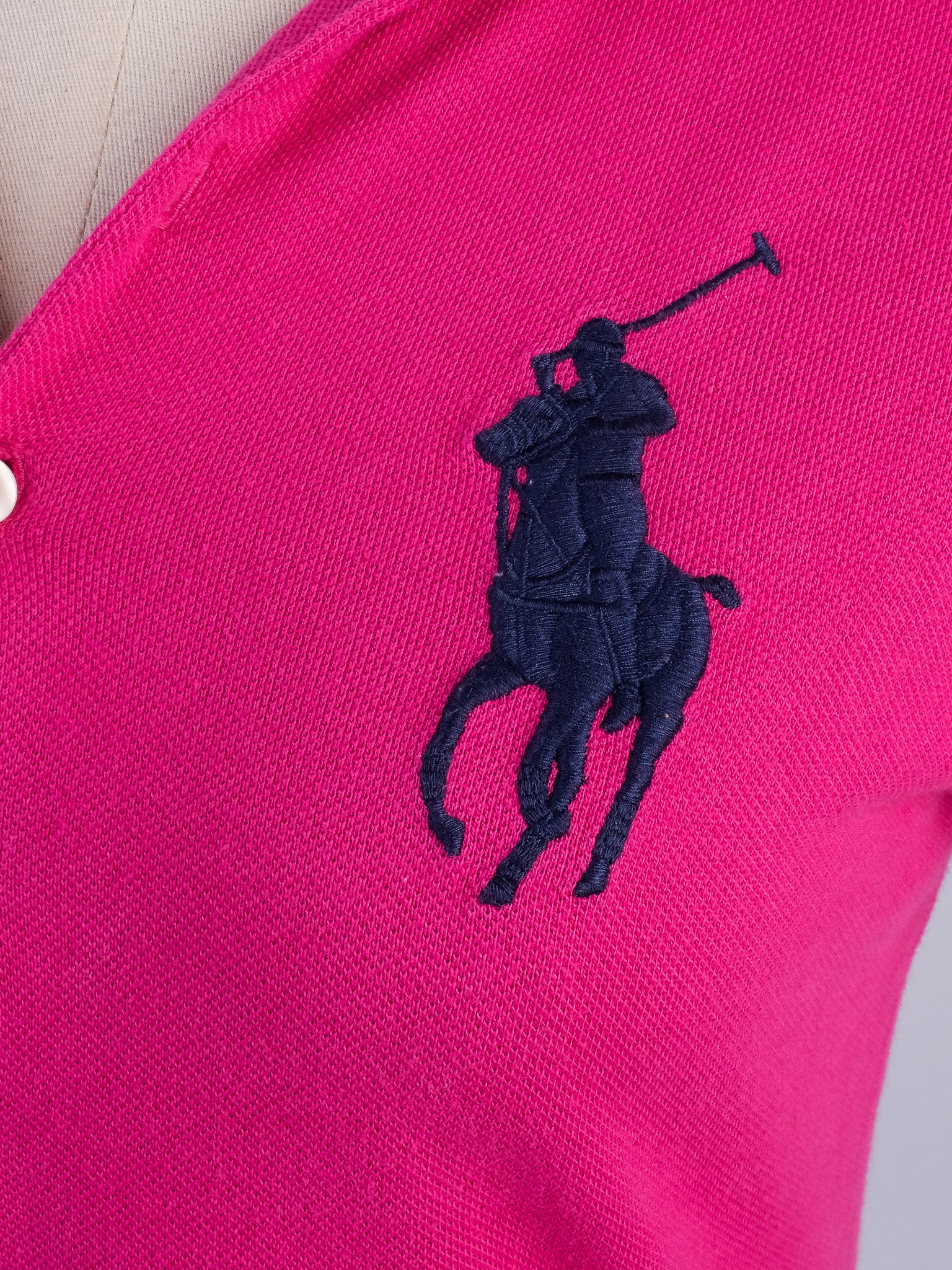 Excellent Ralph Lauren Fuchsia Pink Polo Shirt Size S Women
