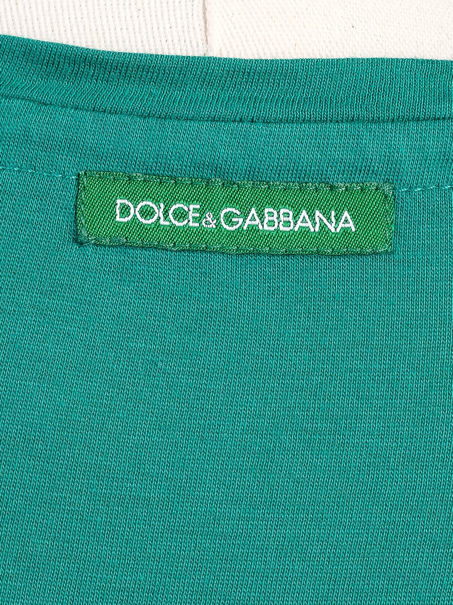Excellent Dolce Gabbana Green Cotton Sleeveless Dress XXS
