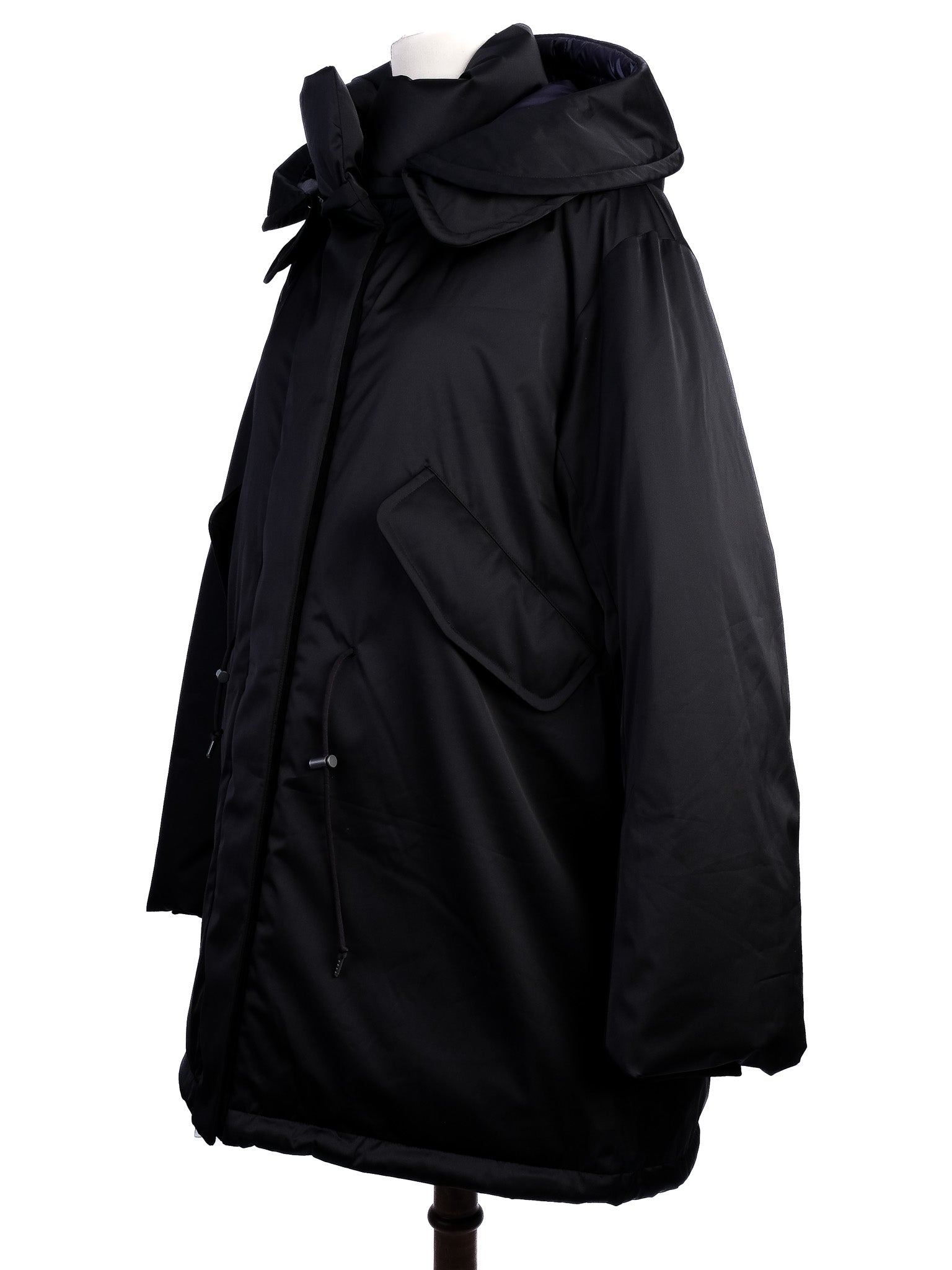 Excellent +J Black Puffer Jacket with Hood for Women - Polyester