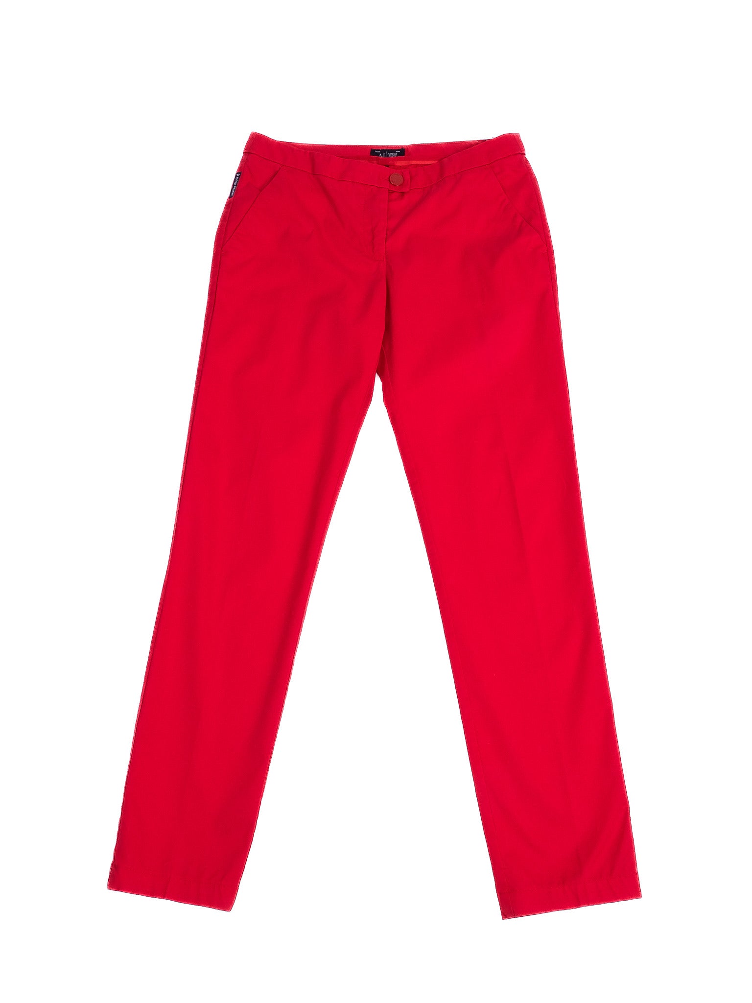 Excellent Armani Jeans Red Cotton Pants for Women