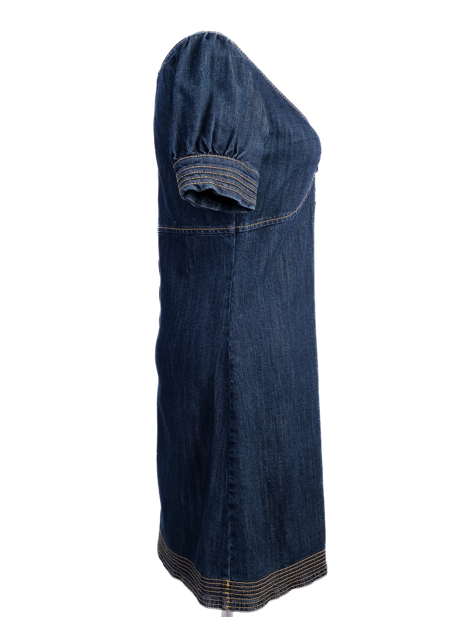 Excellent Roccobarocco Denim Dress Blue Cotton Size N/A