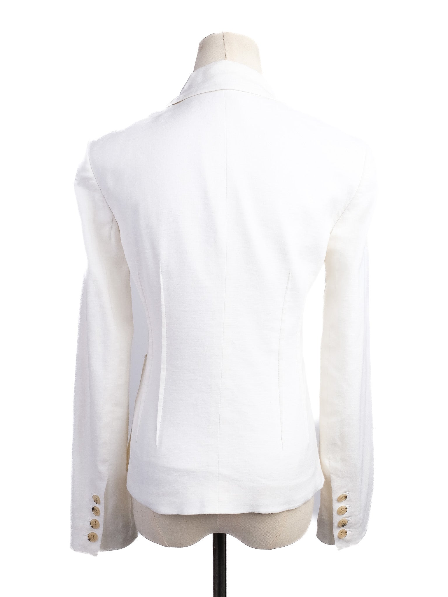 Excellent Theory White Blazer Size S 100% Viscose for Women