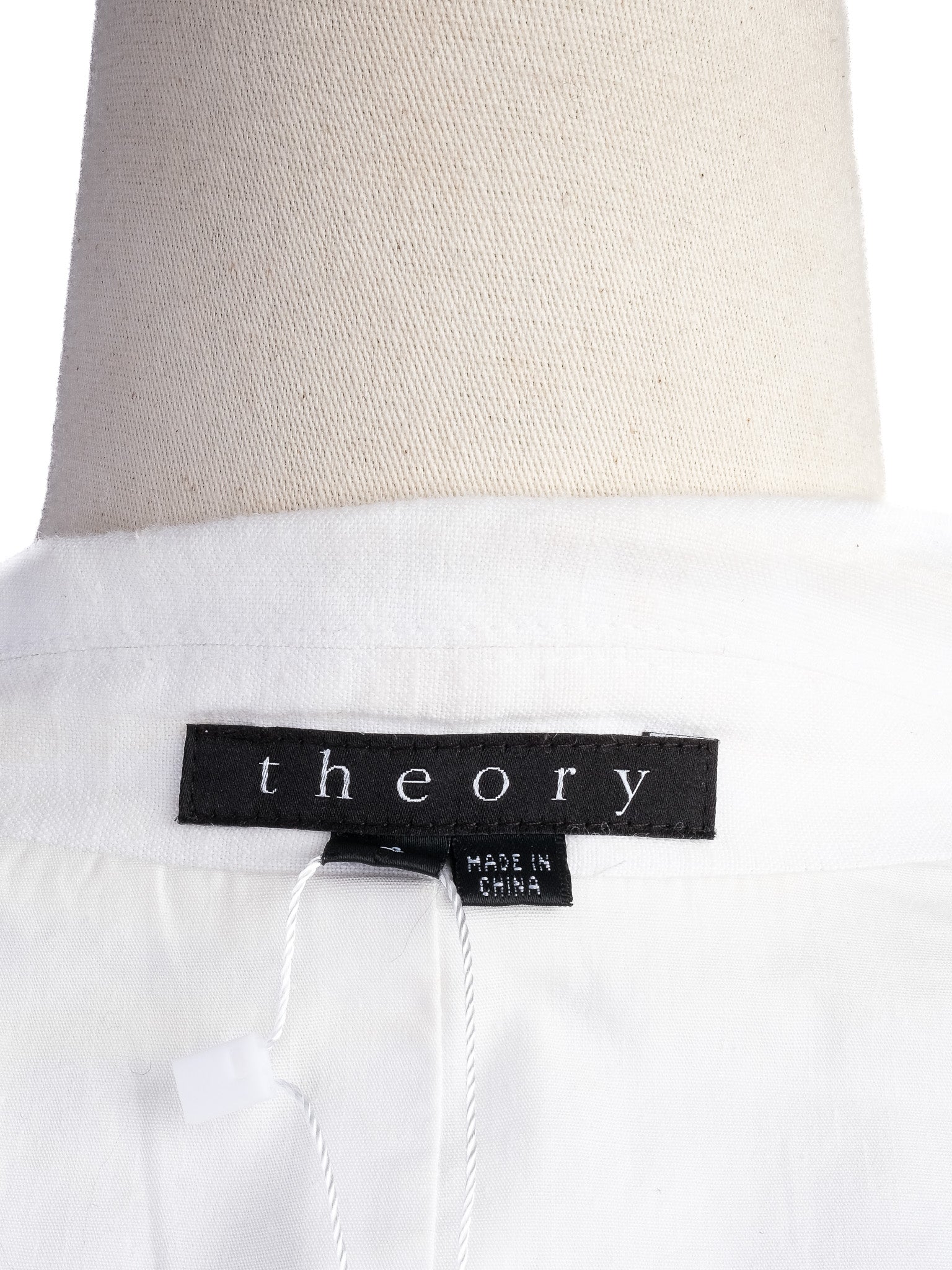 Excellent Theory White Blazer Size S 100% Viscose for Women