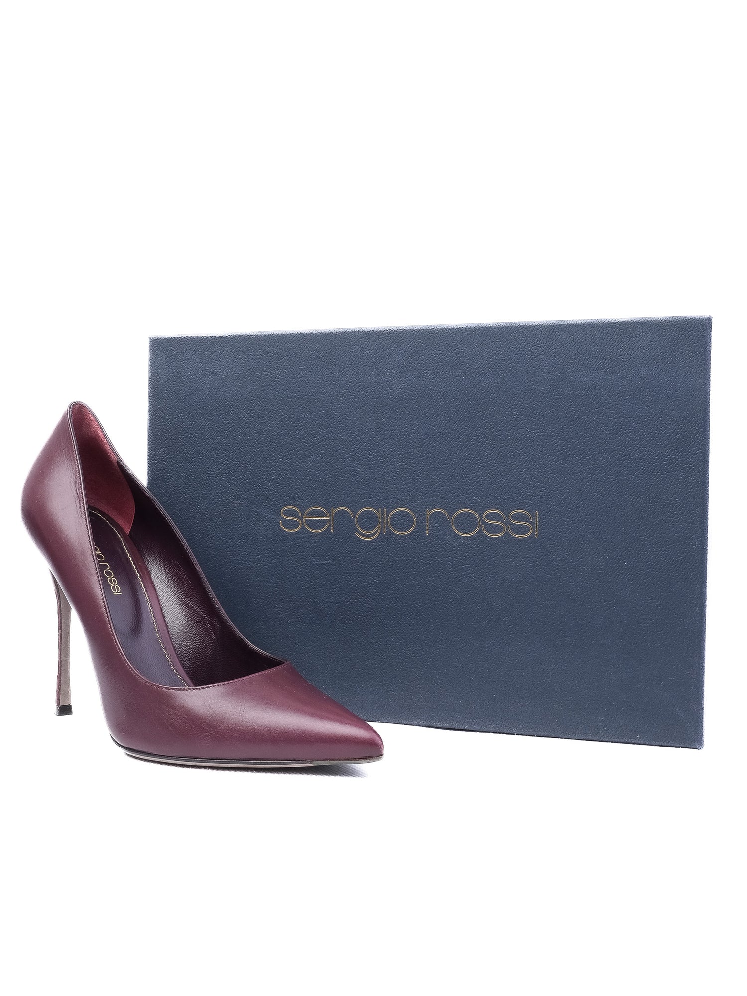 Perfect Sergio Rossi Purple Leather Stiletto Pumps Size N/A