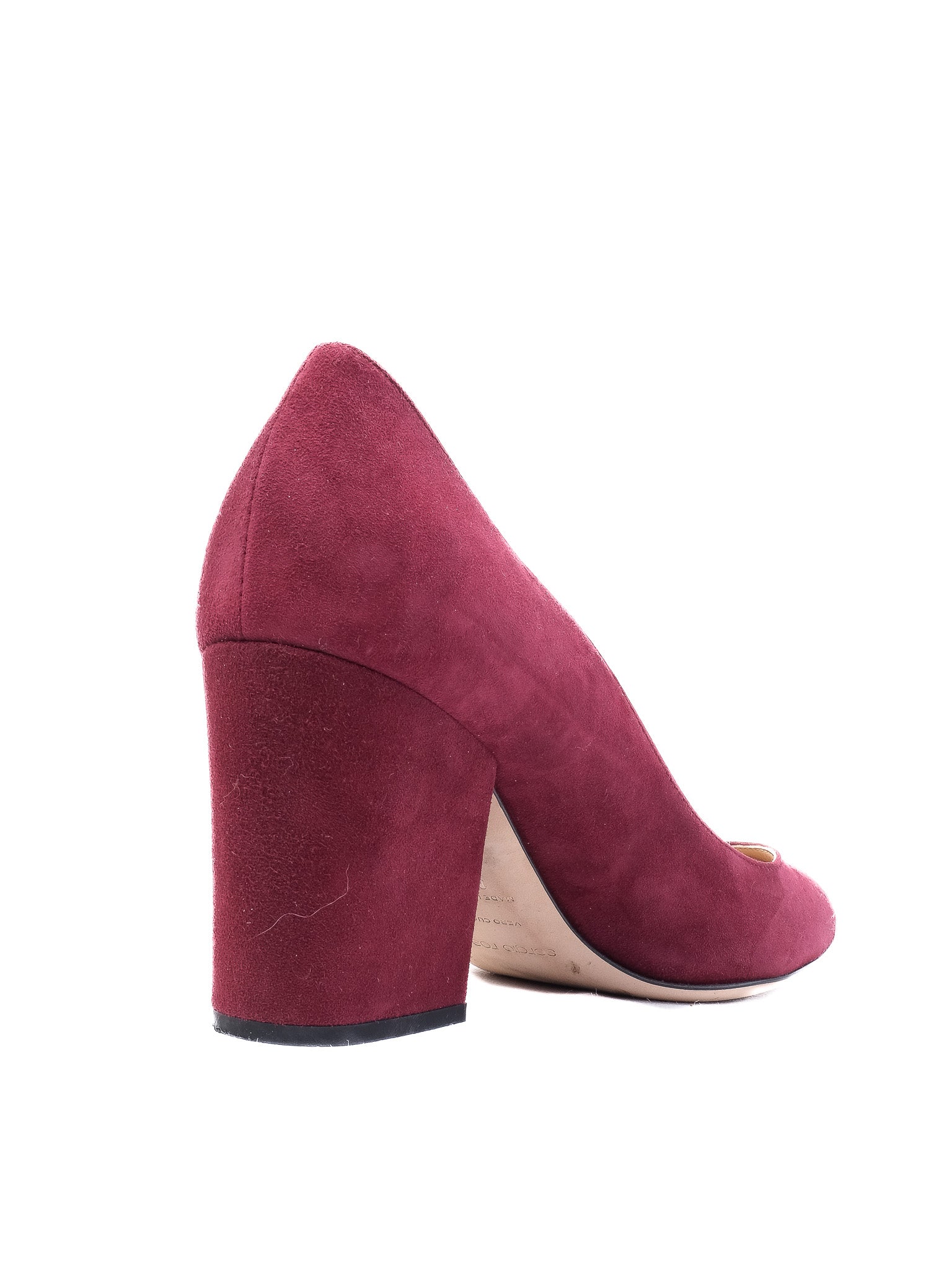 Excellent Sergio Rossi Maroon Suede High Heels Size 38.5