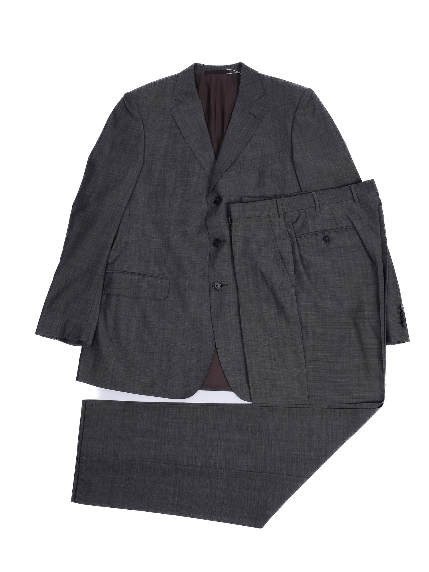 Excellent Ermenegildo Zegna Gray Wool Suit XL