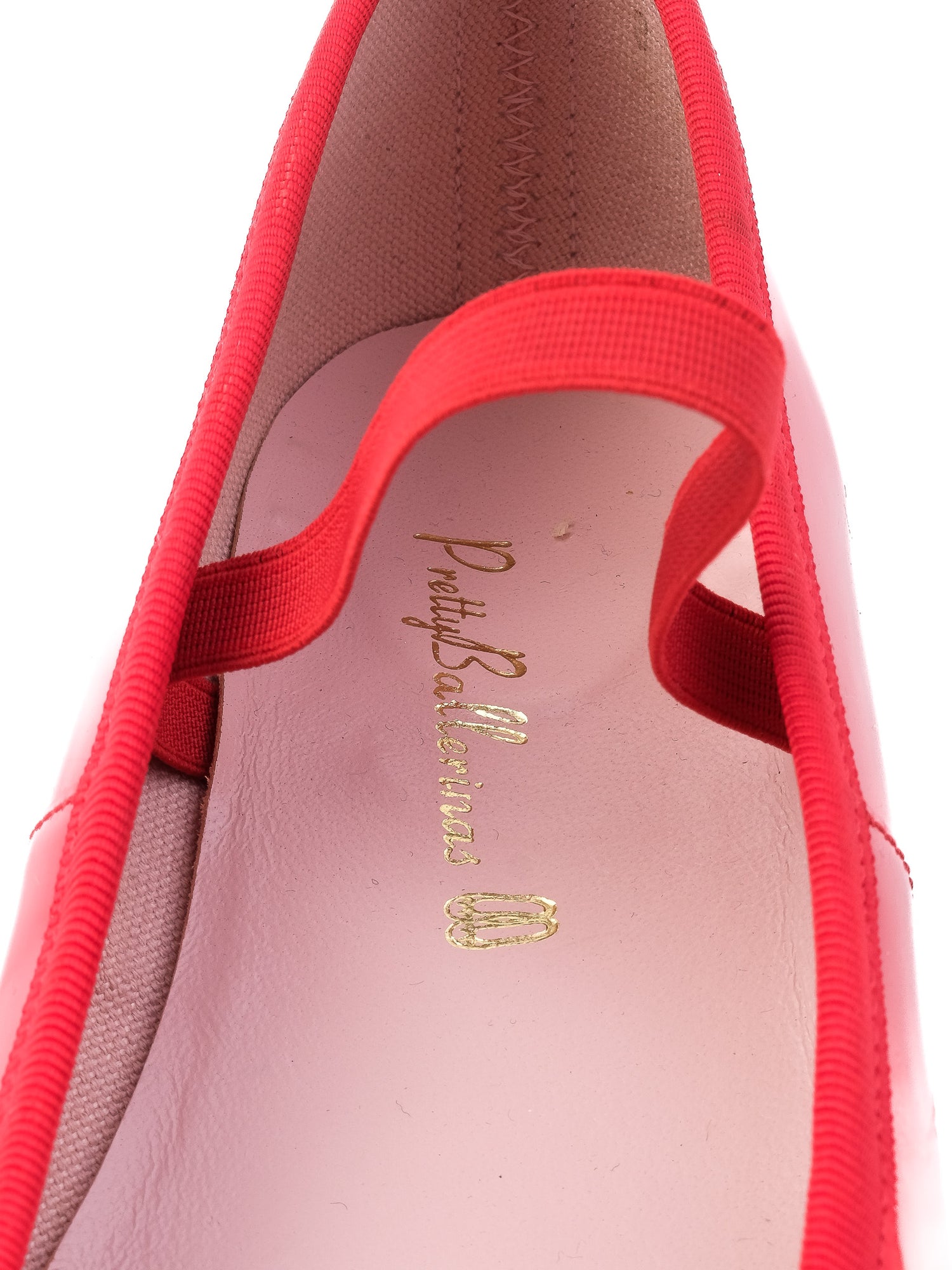 Excellent Pretty Ballerinas Red Leather Ballet Flats Size 33