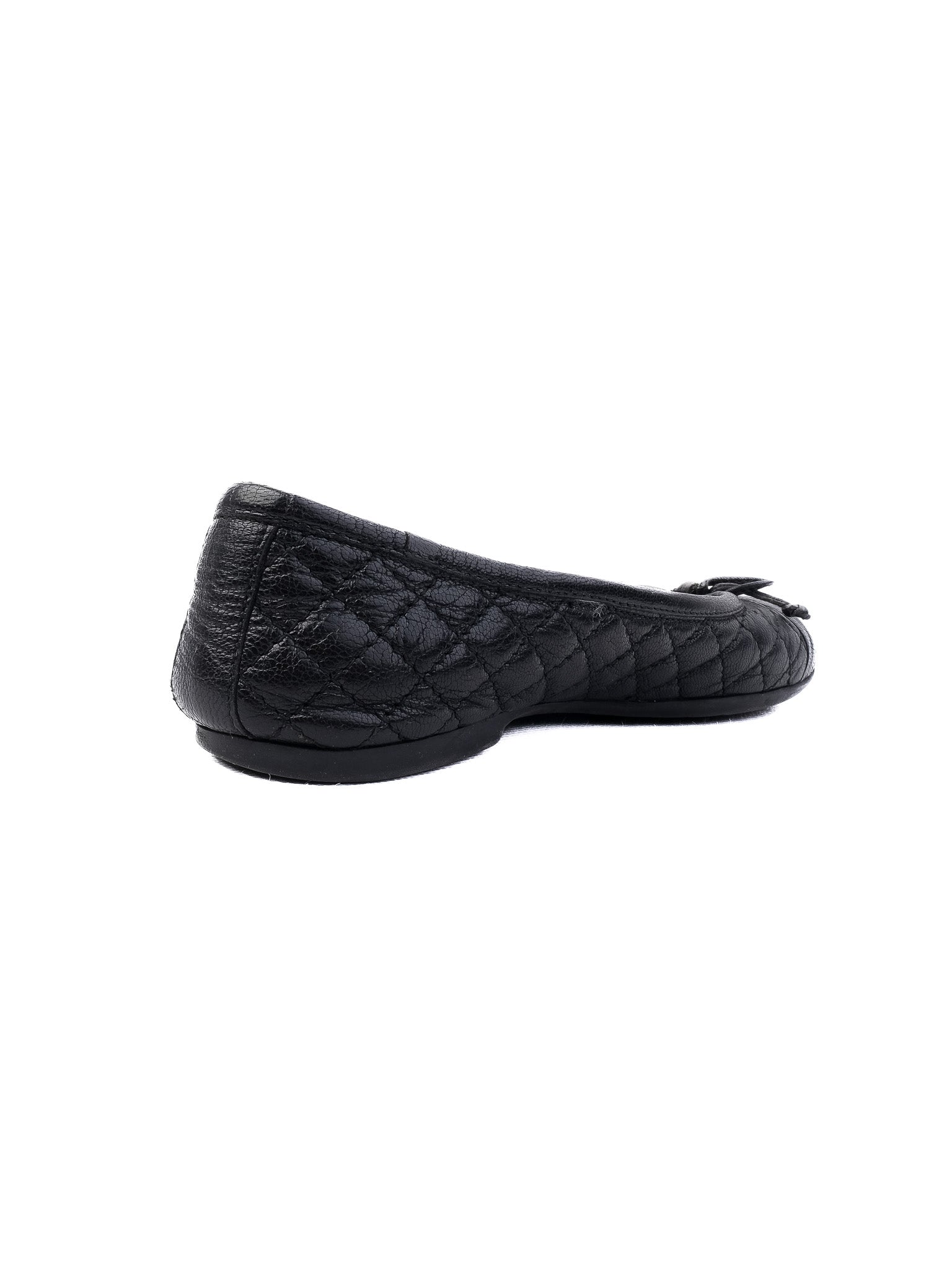 Excellent Blumarine Black Leather Quilted Ballet Flats Size 30