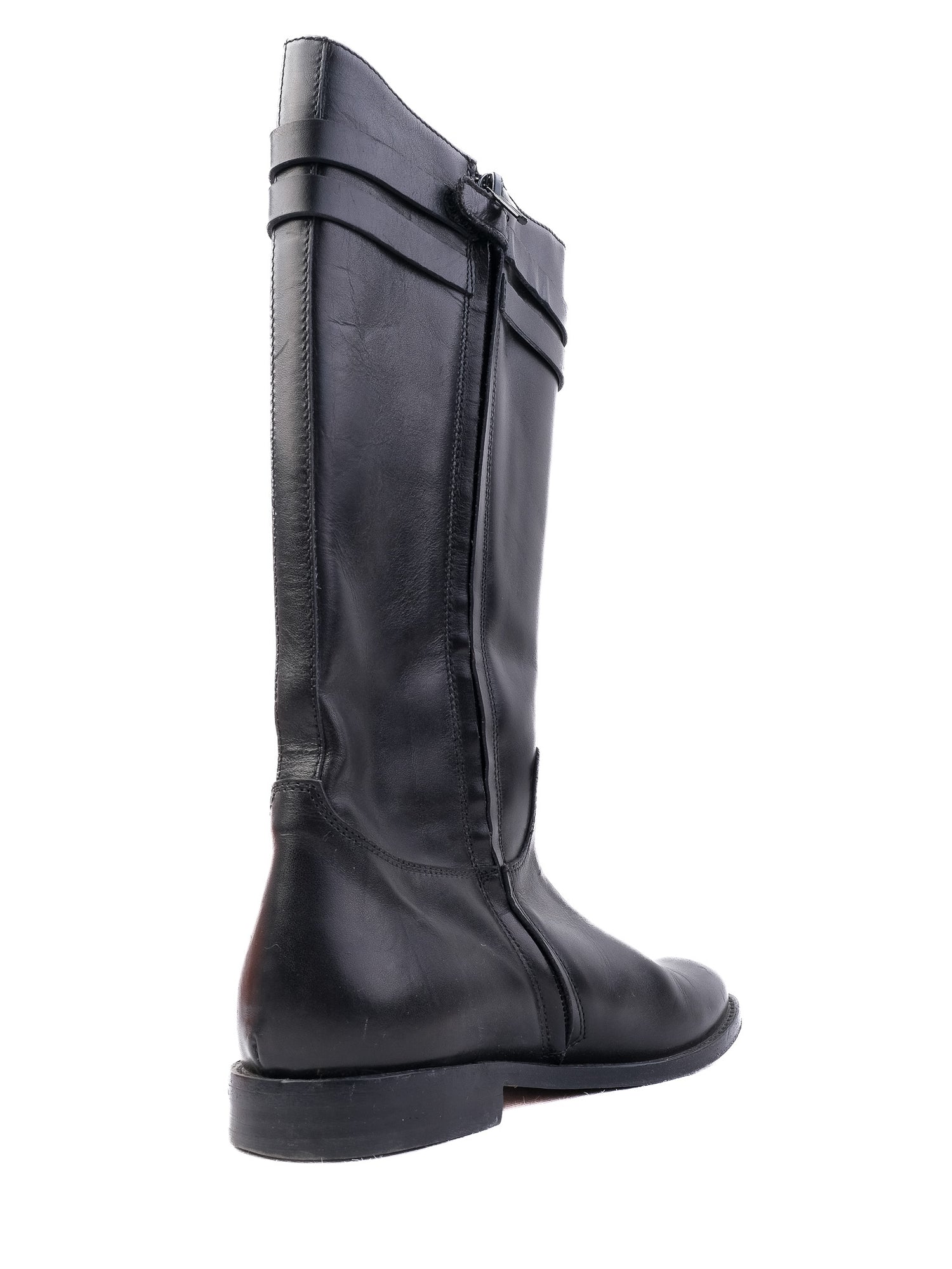 Excellent Bonpoint Black Leather Tall Boots Size 33 for Kids