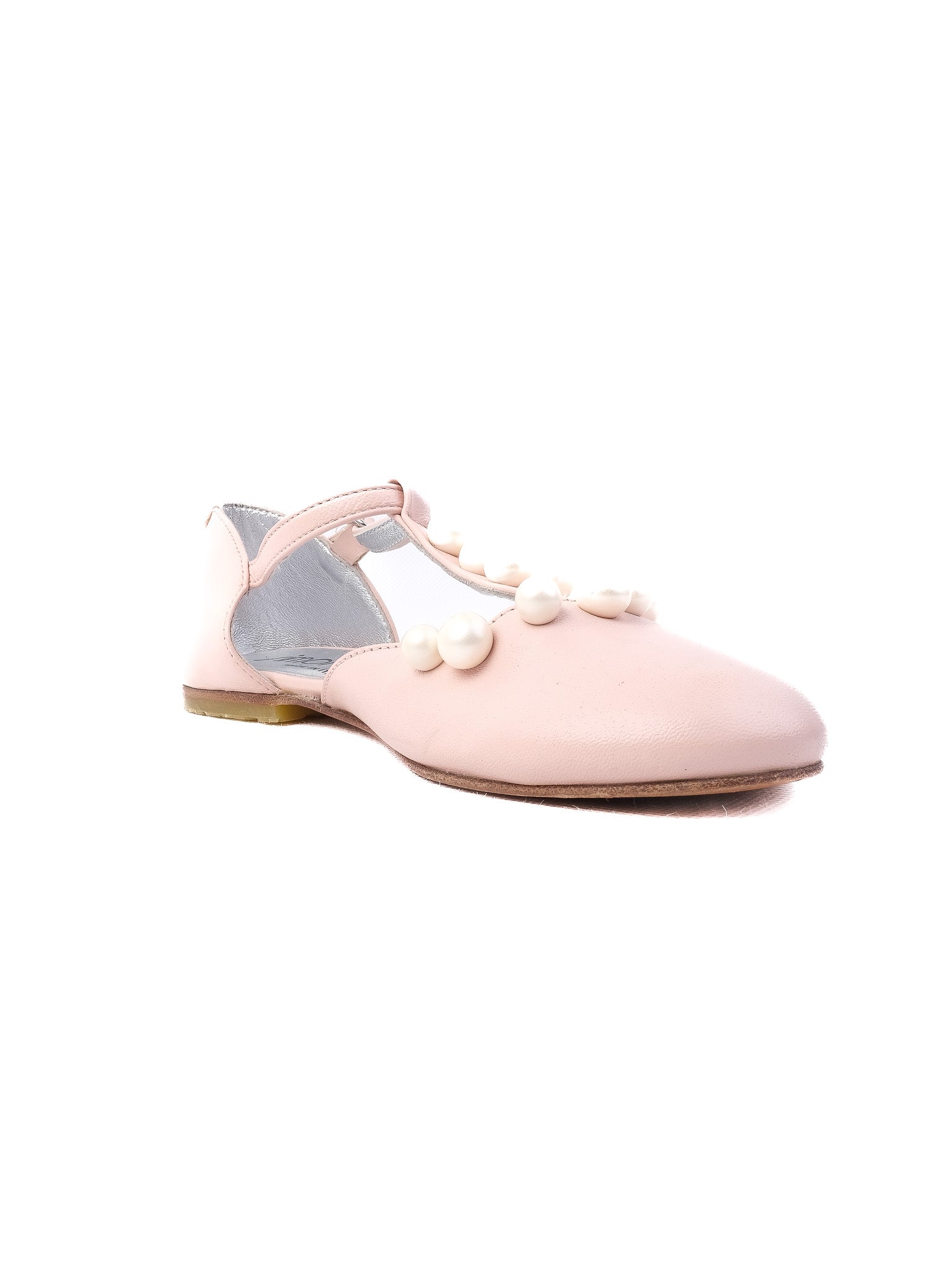 Excellent Simonetta Pink Leather Girls T-Strap Shoes Size 33