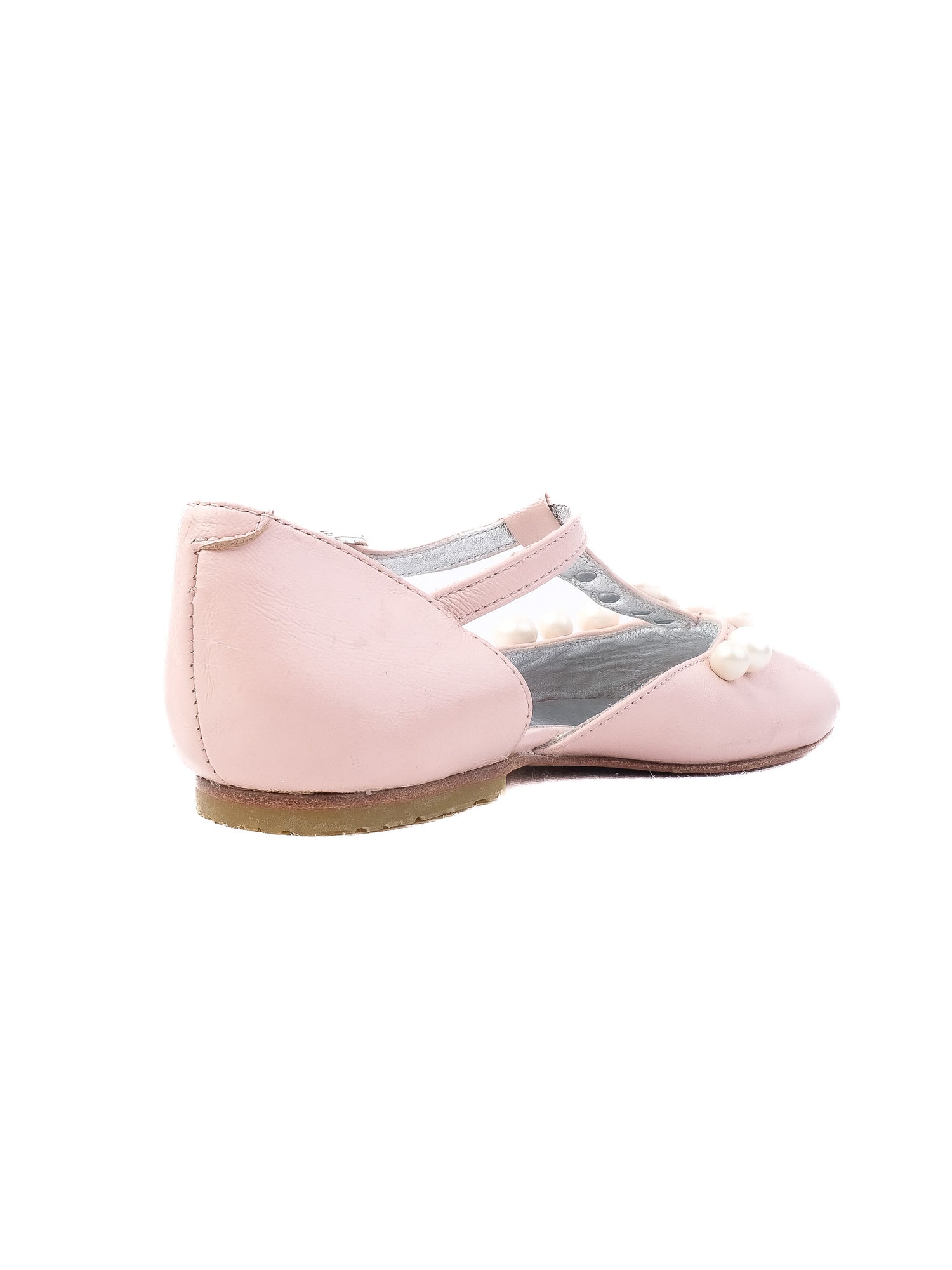 Excellent Simonetta Pink Leather Girls T-Strap Shoes Size 33
